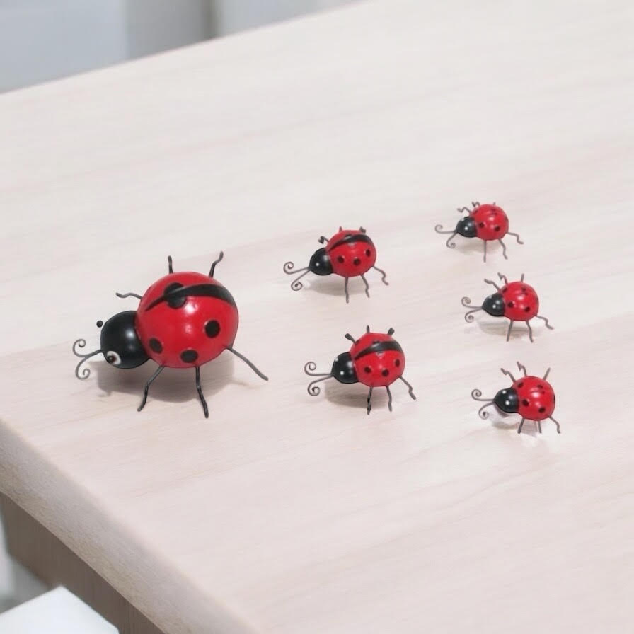 MSL Metal Garden Ladybirds Set of 6