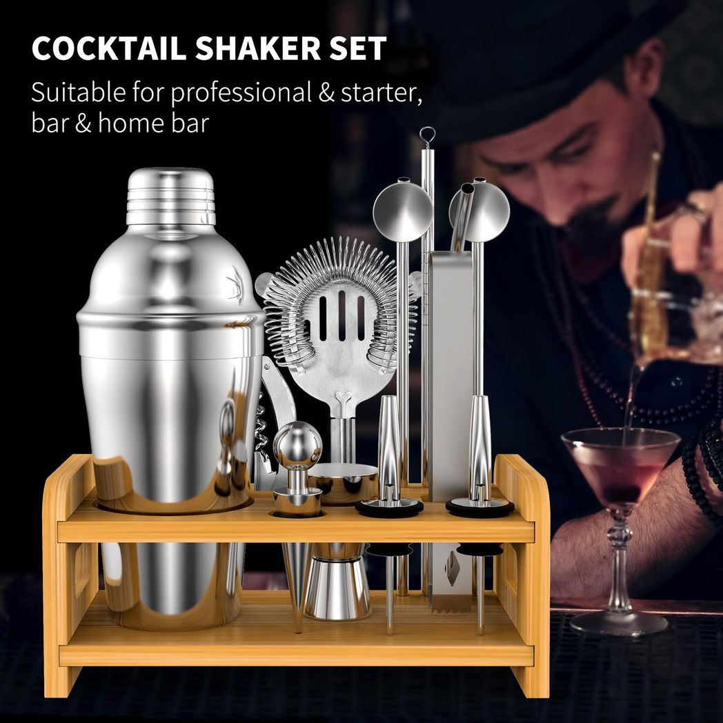 Vinsani 15-Piece Cocktail Shaker Set for Drinks and Mixers