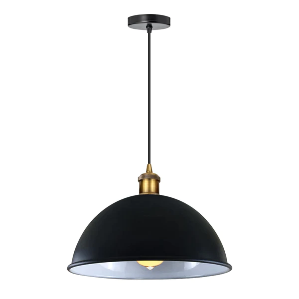 Black inner White Vintage Ceiling Pendant Light Shade Hanging Lamp Lights