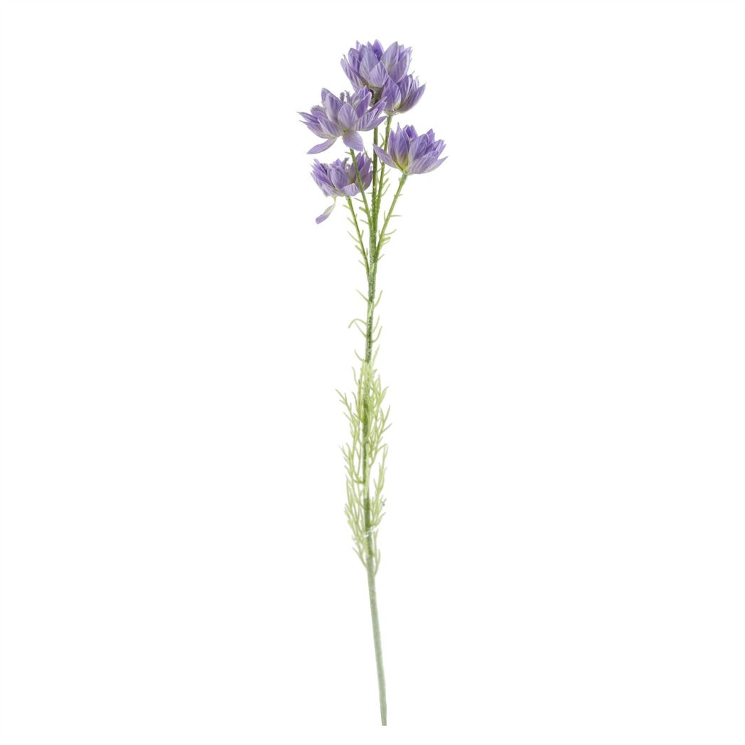 Pack of 6 Purple Starflower Stems, 60cm Tall, Silk Flowers, 30 Flowers Total