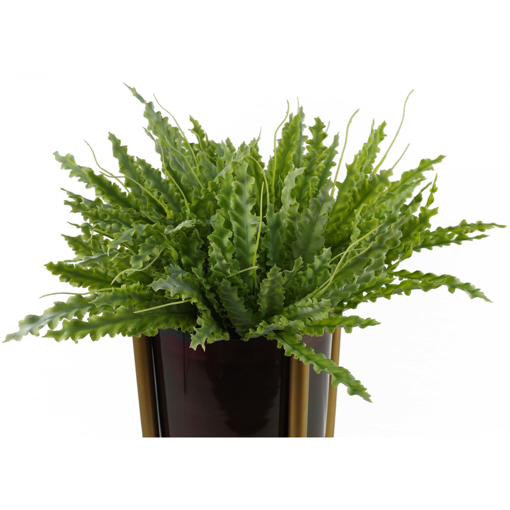 Leaf 40cm Artificial Crocodile Fern Plant, Wired Stems, Unpotted Bare Stem Artificial Plant