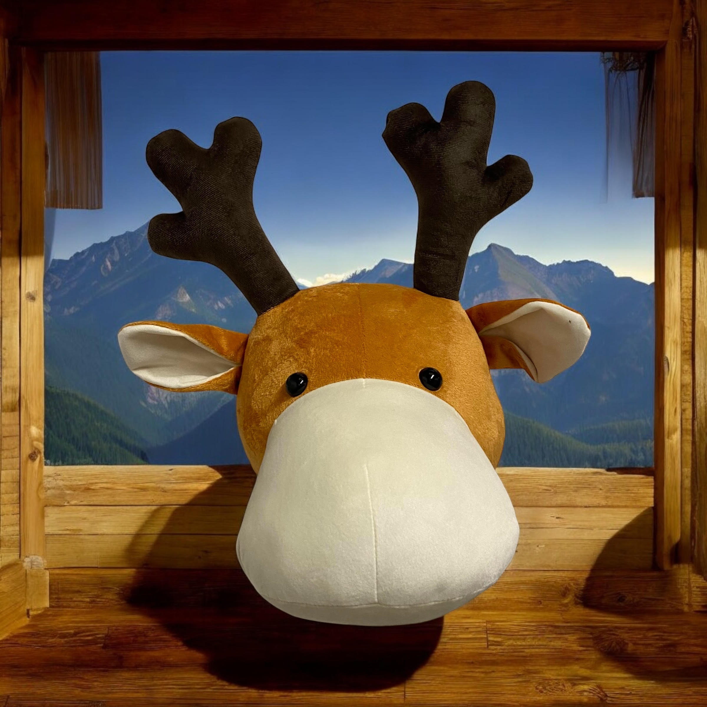 MSL 26cm Multi-Colored Reindeer Head Wall Hanger