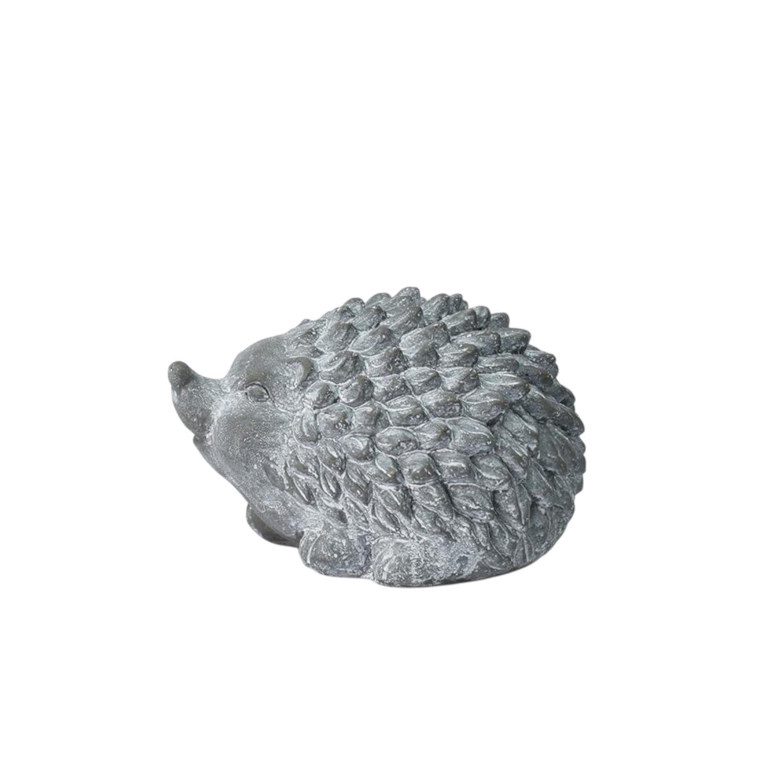 MSL 21cm Grey Cement Hedgehog Garden Ornament