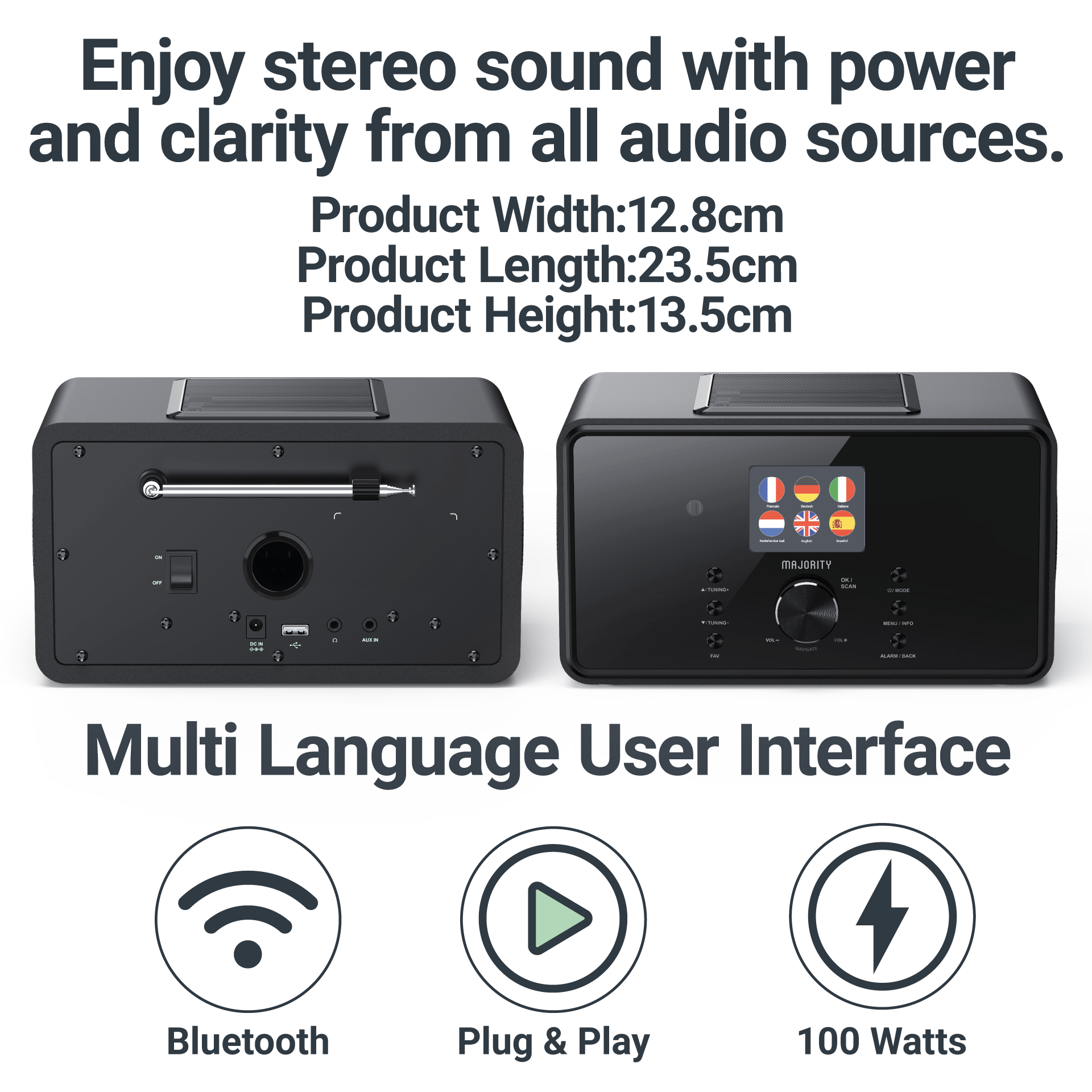 MAJORITY BARD MUSIC SYSTEM BLACK