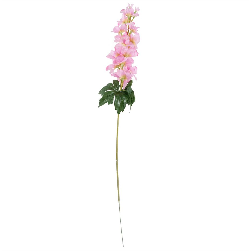 Pack of 6 Pink Delphinium Artificial Flower Stems 75cm Silk Petals