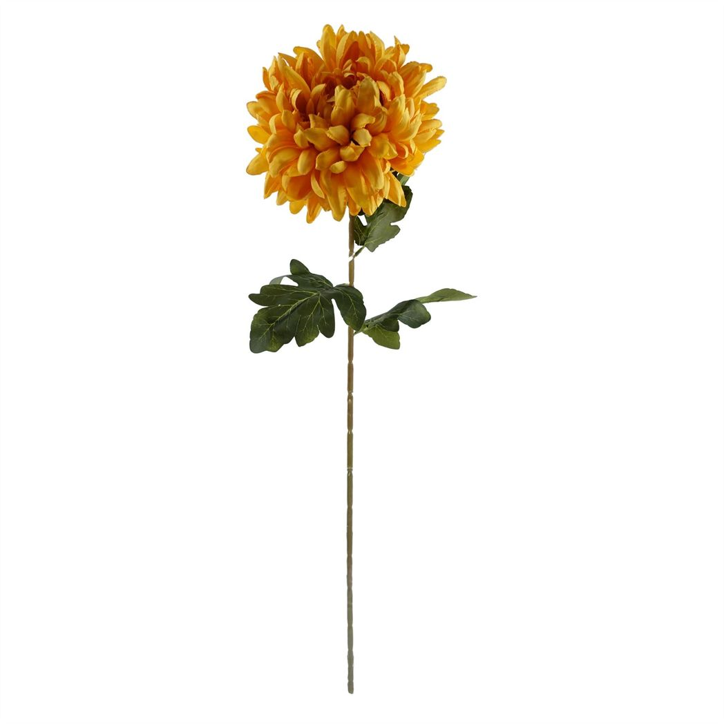 Pack of 6 x 75cm Extra Large Orange Reflex Chrysanthemum Silk Flowers