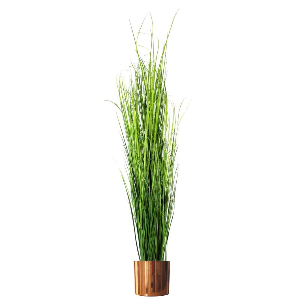 Leaf Handmade Metal Planter Pot with Polished Reflective Finish 20 x 18cm