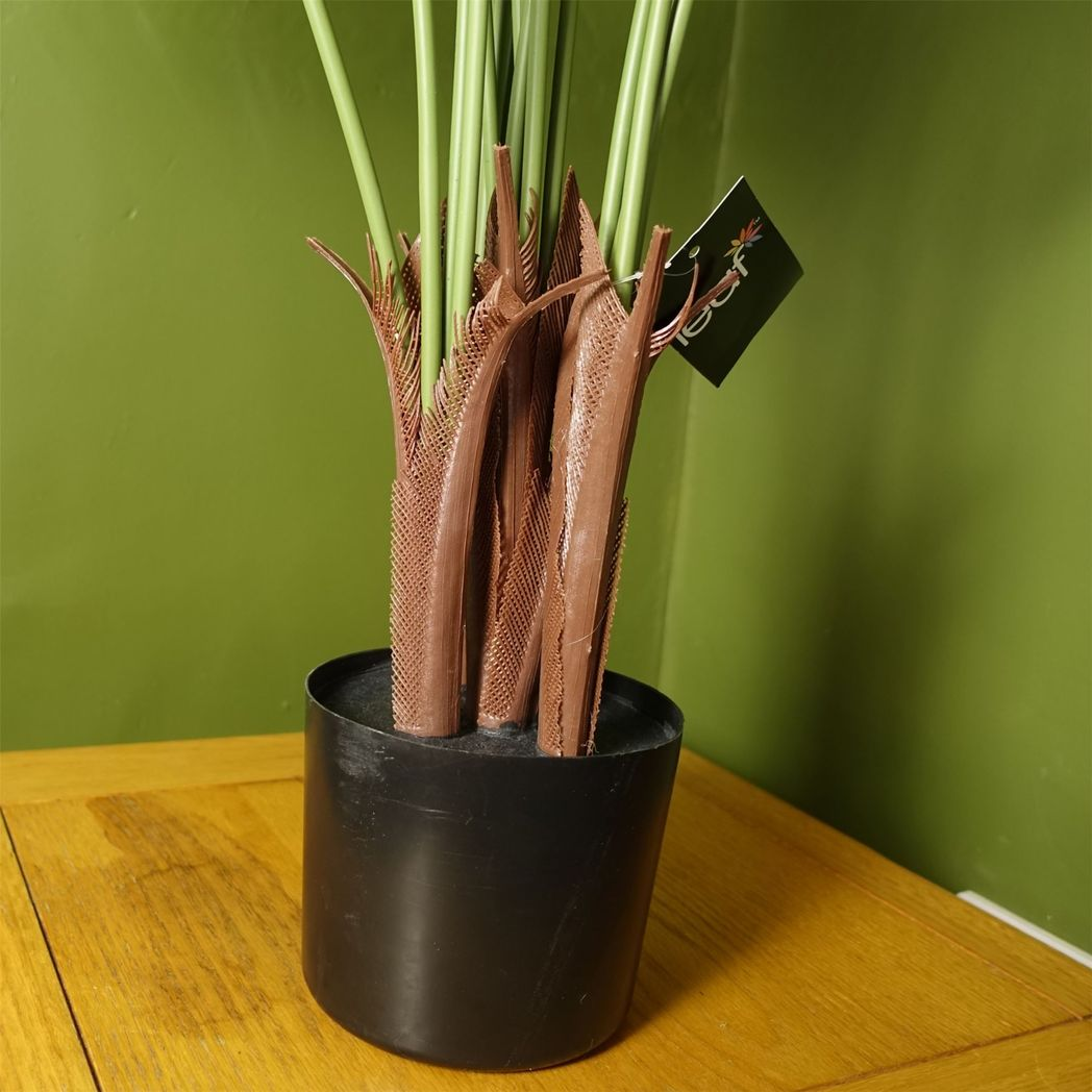 Leaf 110cm Artificial Areca Palm Tree in Black Pot