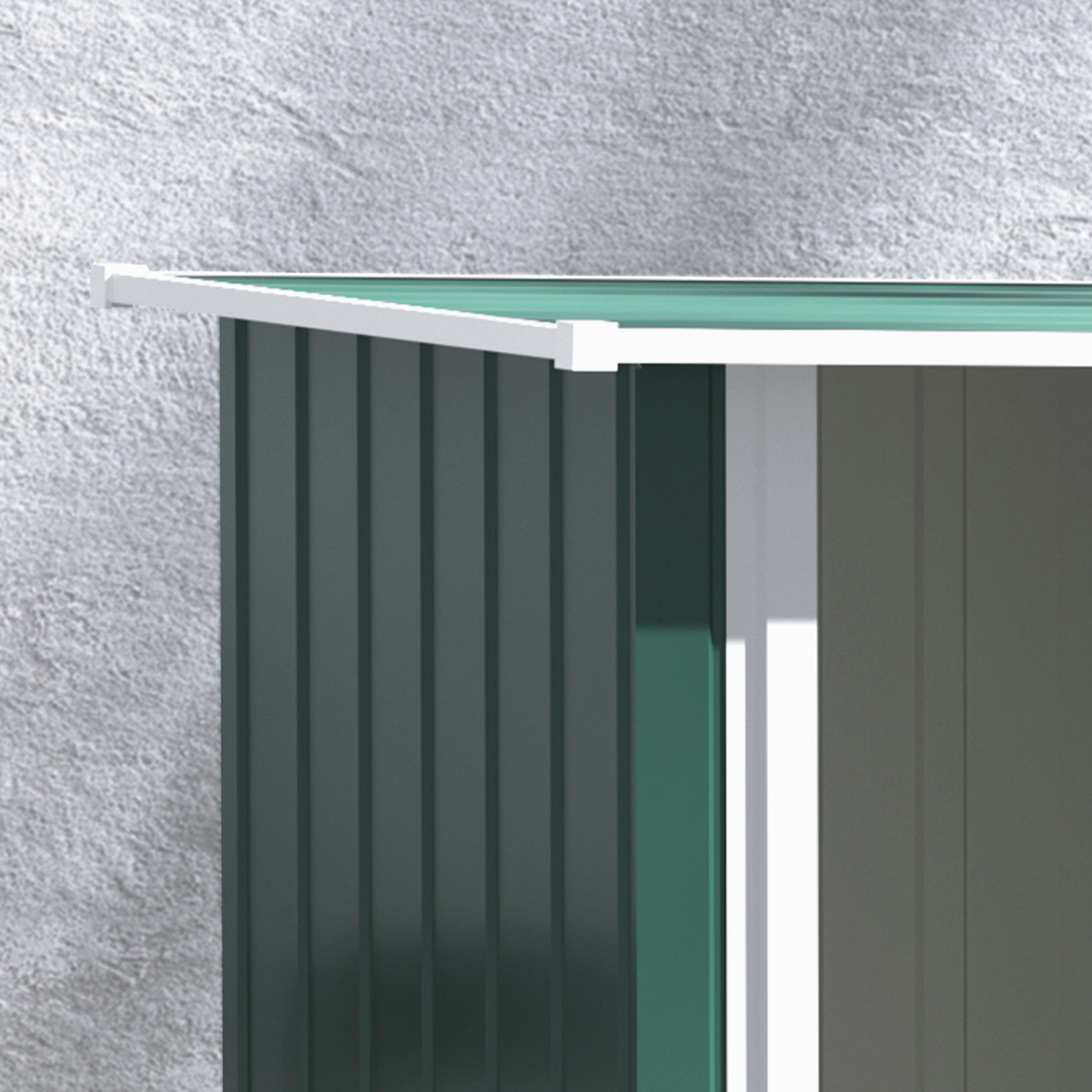 Outsunny 4.7ft x 2.8ft Steel Garden Shed with Sloped Roof and Latch Door, Green