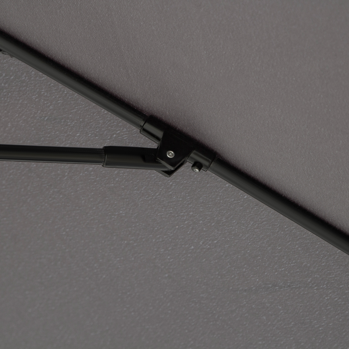 Outsunny 2.65m Patio Sun Umbrella Parasol with Tilt, Crank Handle, Aluminium Pole, Charcoal Grey