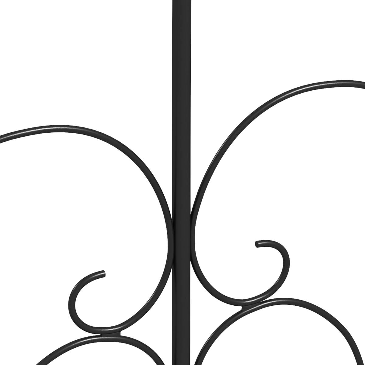 Outsunny 5-Piece Decorative Metal Garden Fence Border Edging, 32 in x 10 ft, Black