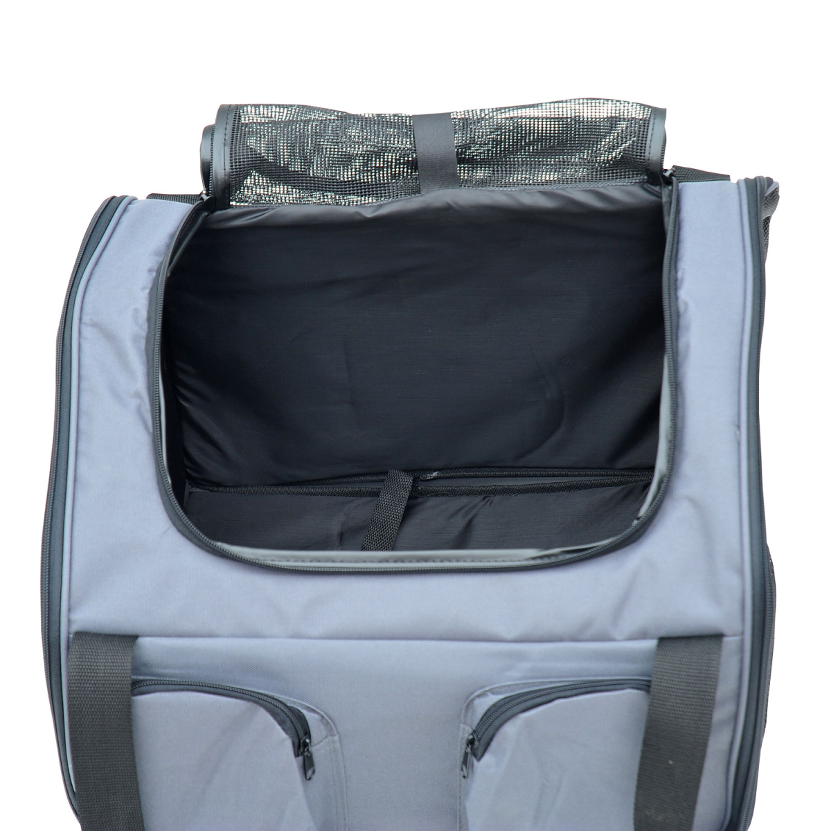 Pawhut Folding Pet Carrier Bag for Cats and X-Small Dogs, Mesh Top, Handles, Front and Side Pockets, Fits Front and Back Seats
