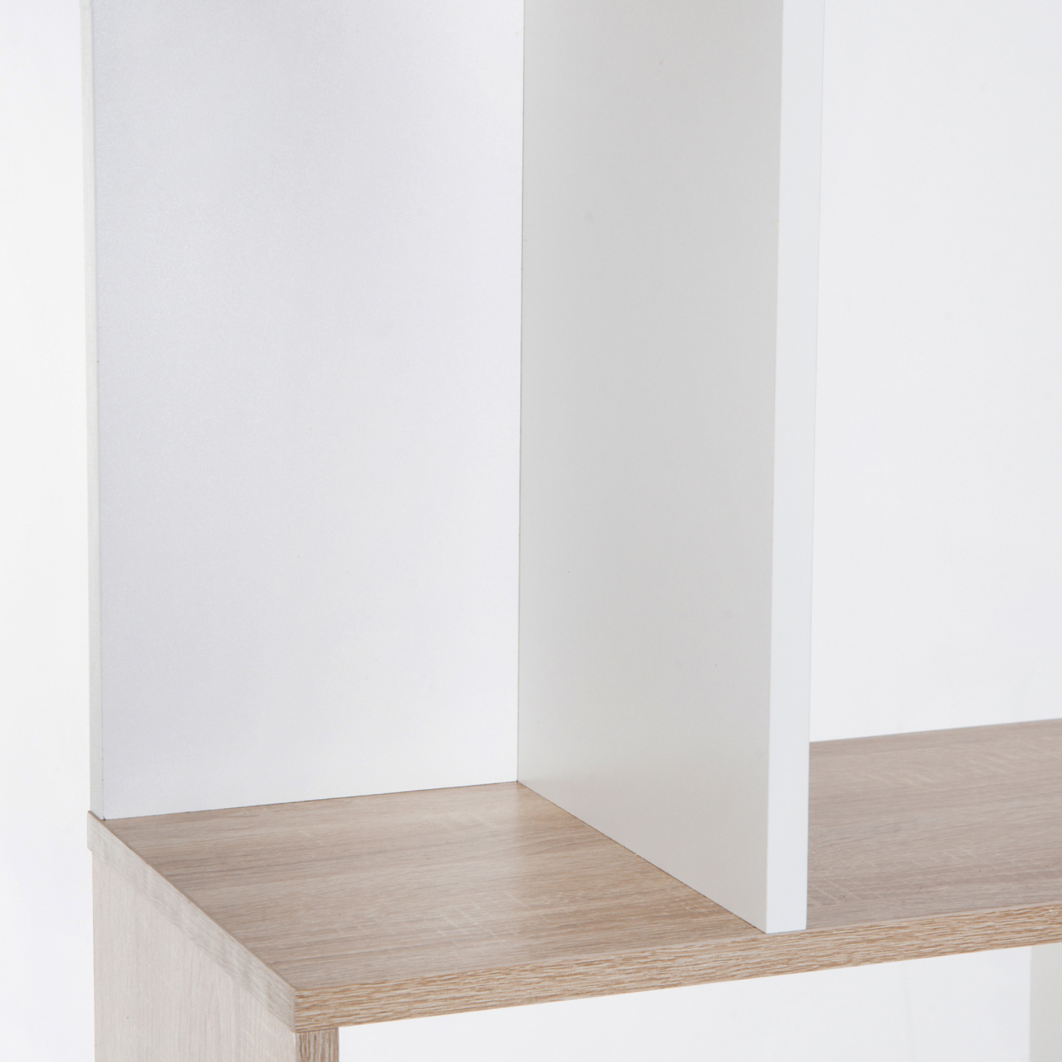 HOMCOM 5-Tier S-Shape Bookcase Display Shelving Unit, Natural