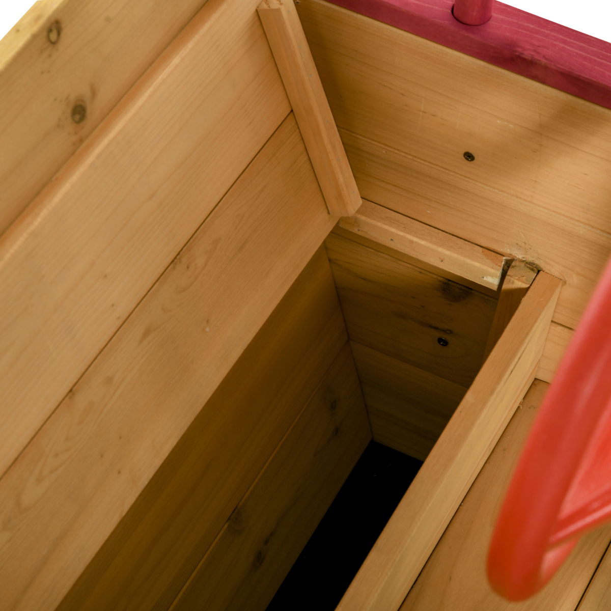 Kids Wooden Pirate Sandboat Sandbox with Canopy Shade and Storage