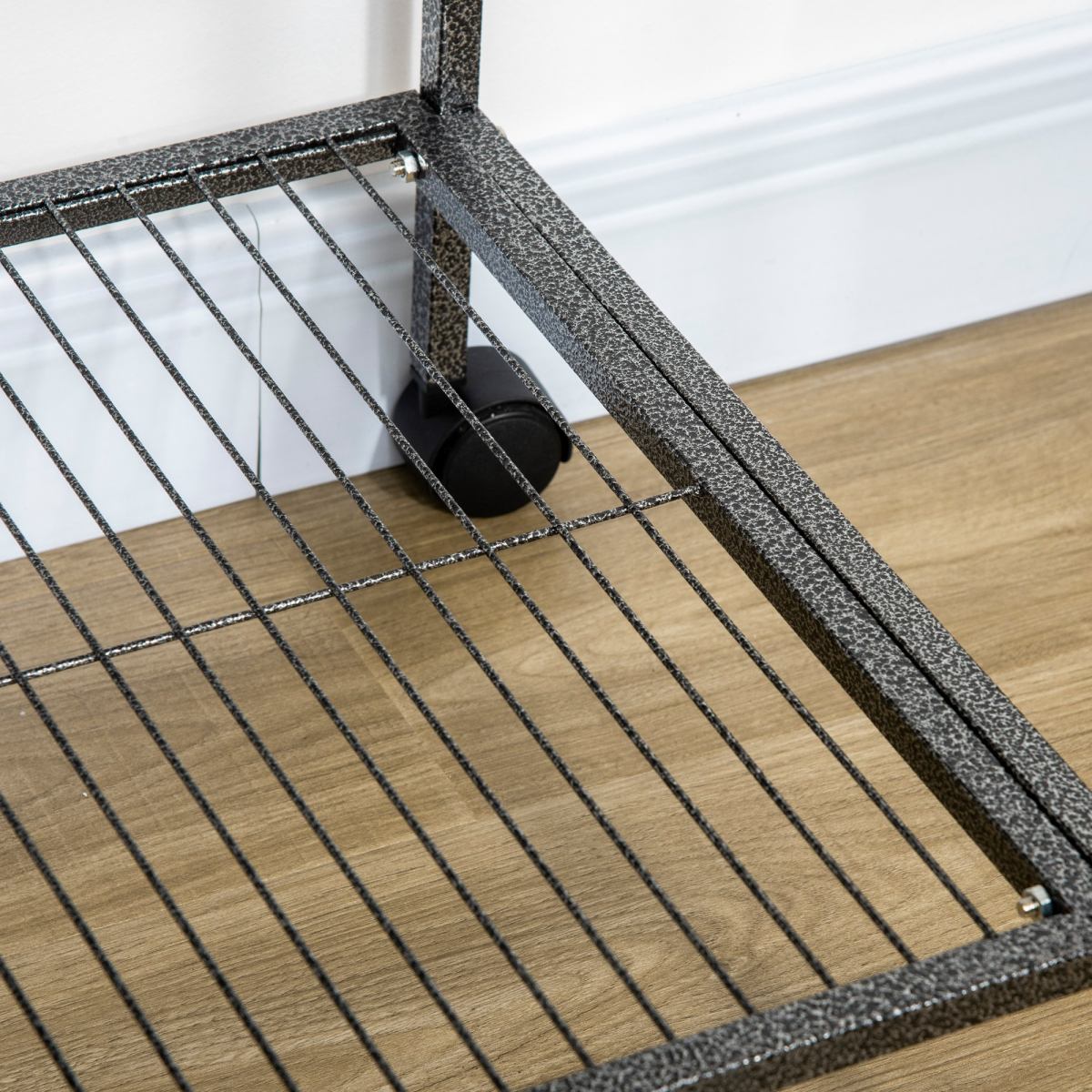 Pawhut Rolling Bird Cage with Detachable Stand, Storage Shelf, Wooden Perches, Food Containers