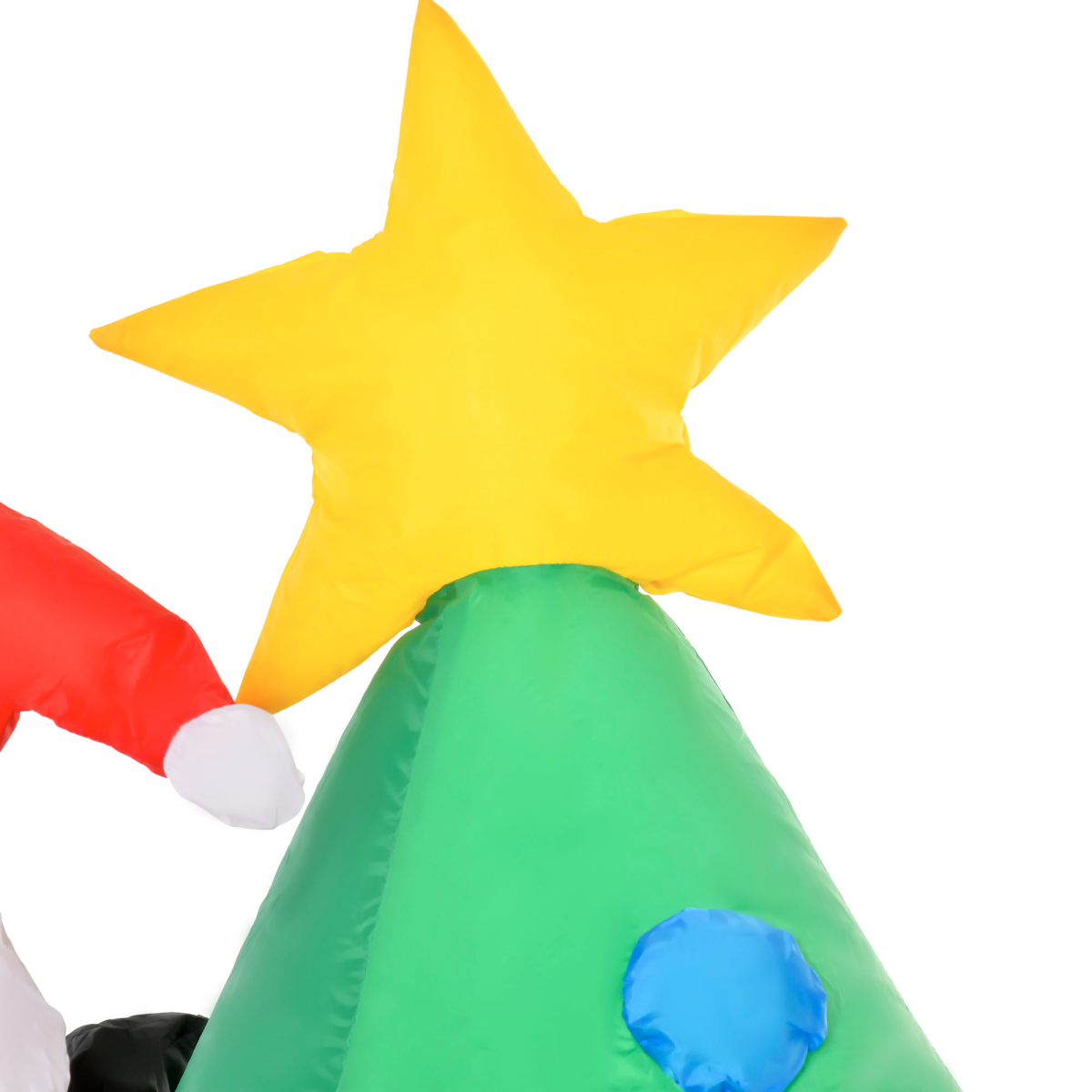 1.8m Inflatable Christmas Tree with Santa Claus and Dog, LED Lighted Christmas Decoration, Indoor and Outdoor Holiday Display