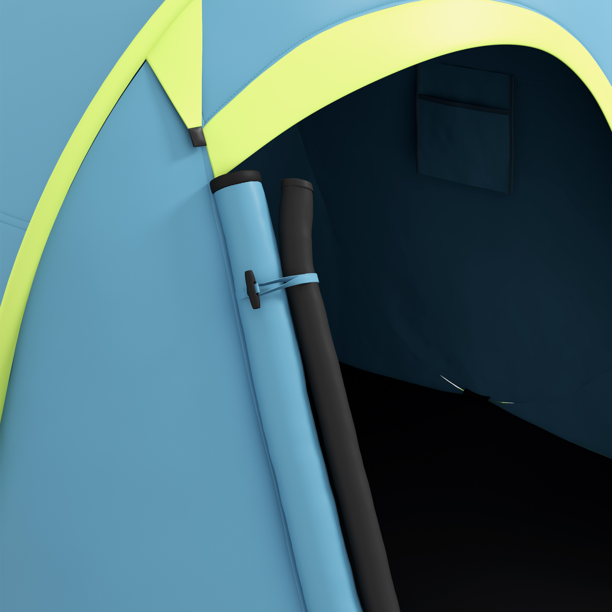 Outsunny 2-Person Pop-Up Camping Tent, 2000mm Waterproof, Blue