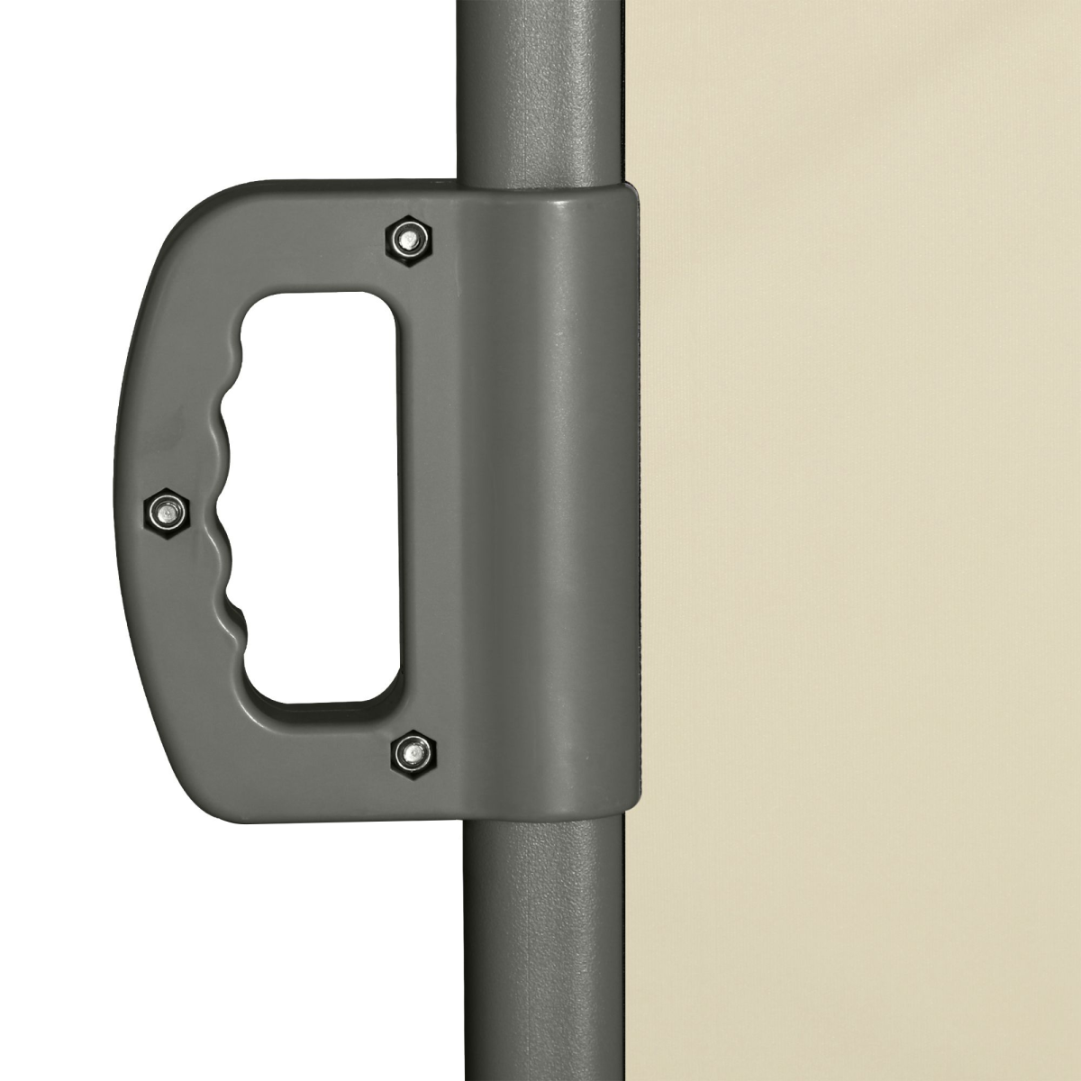 Outsunny 3 x 2m Retractable Side Awning Privacy Screen - Cream