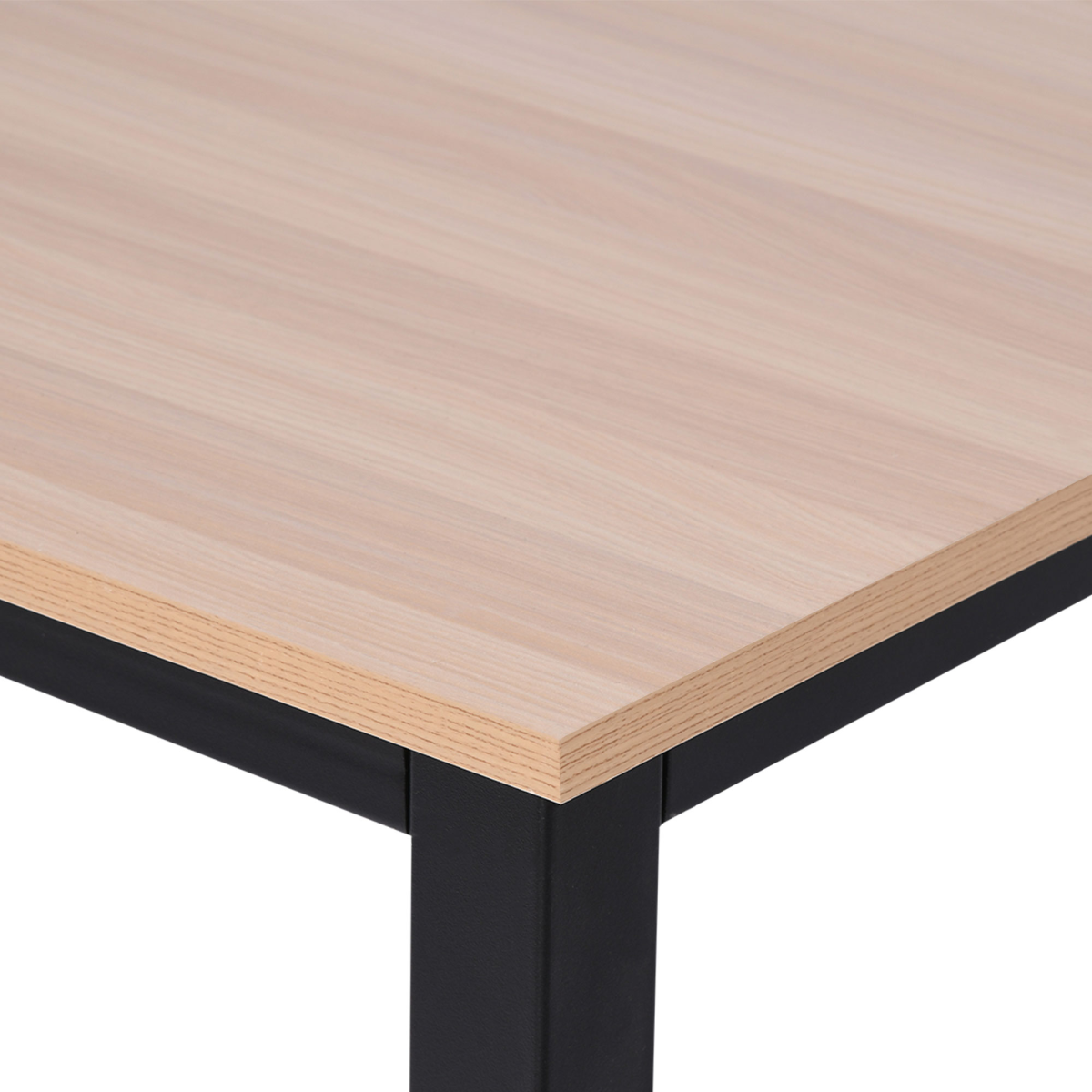 HOMCOM Computer Desk with Black Metal Frame, MDF Top, 120W x 60D x 76Hcm, Oak Grain Tone