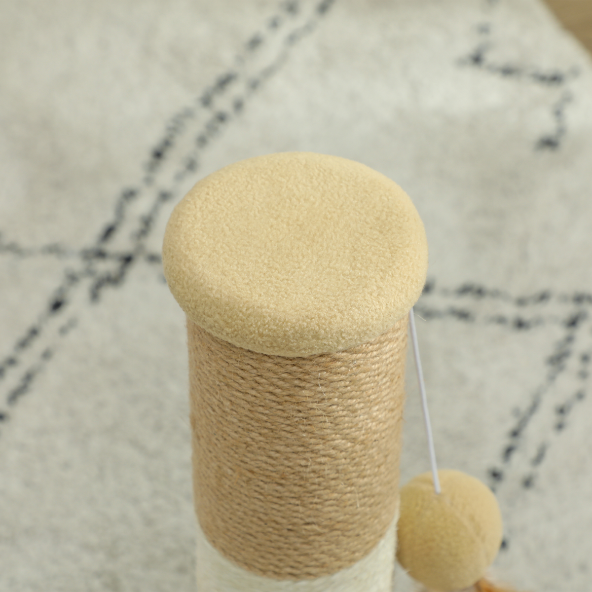 PawHut 47cm Cat Scratching Post with Sisal Rope, Brown