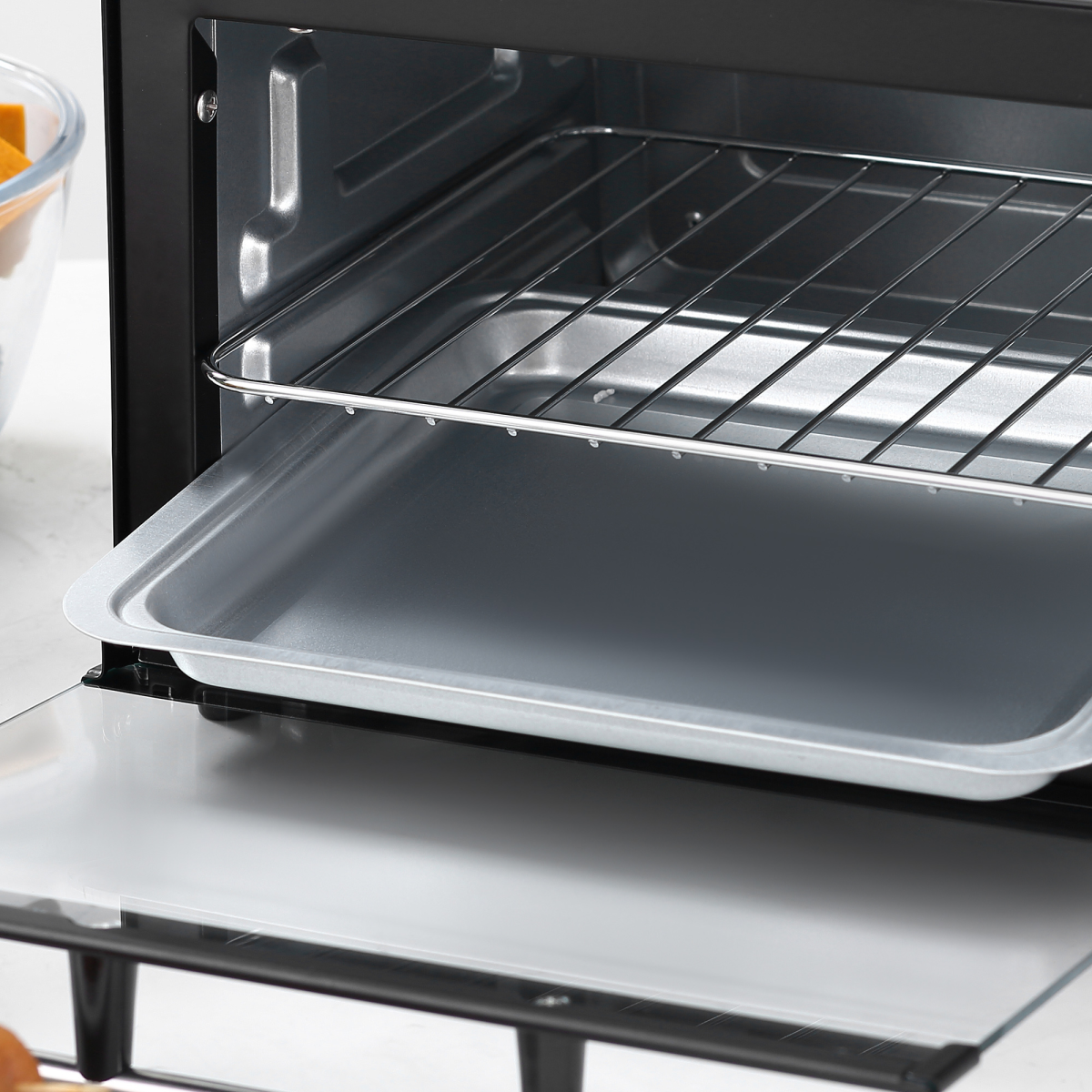 HOMCOM 9L Countertop Electric Mini Oven, 750W Toaster Oven