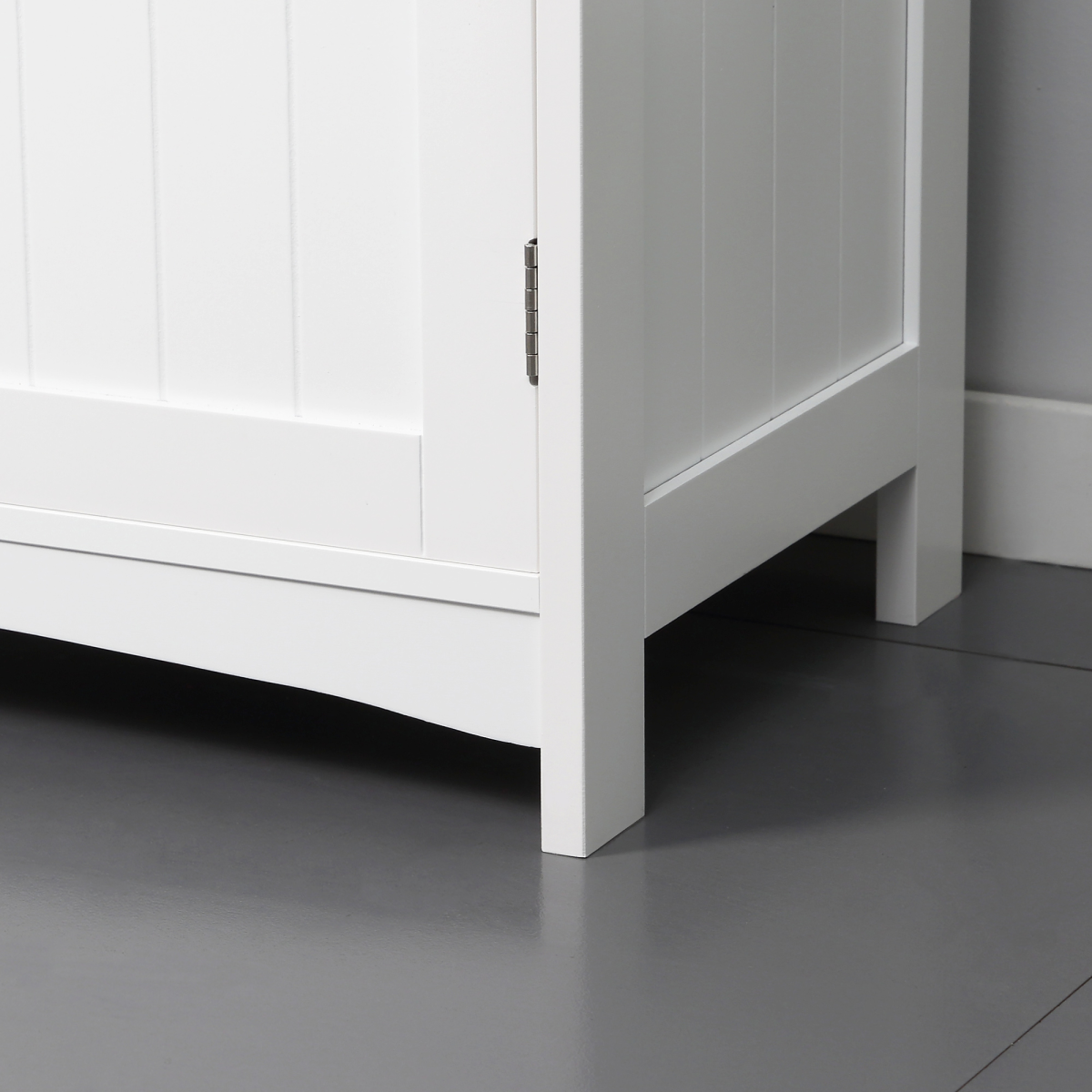 Kleankin Pedestal Under Sink Bathroom Cabinet, White, Storage Vanity Unit with Adjustable Shelf