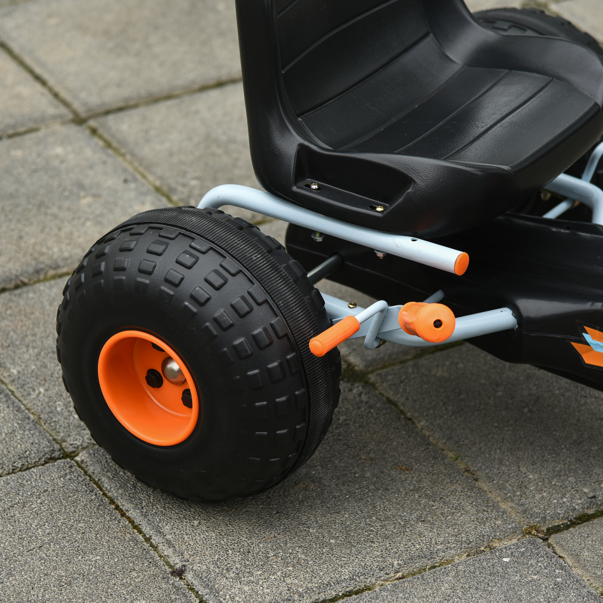 Kids Pedal Go Kart with Hand Brake, Gear Shift & Steering Wheel, Blue
