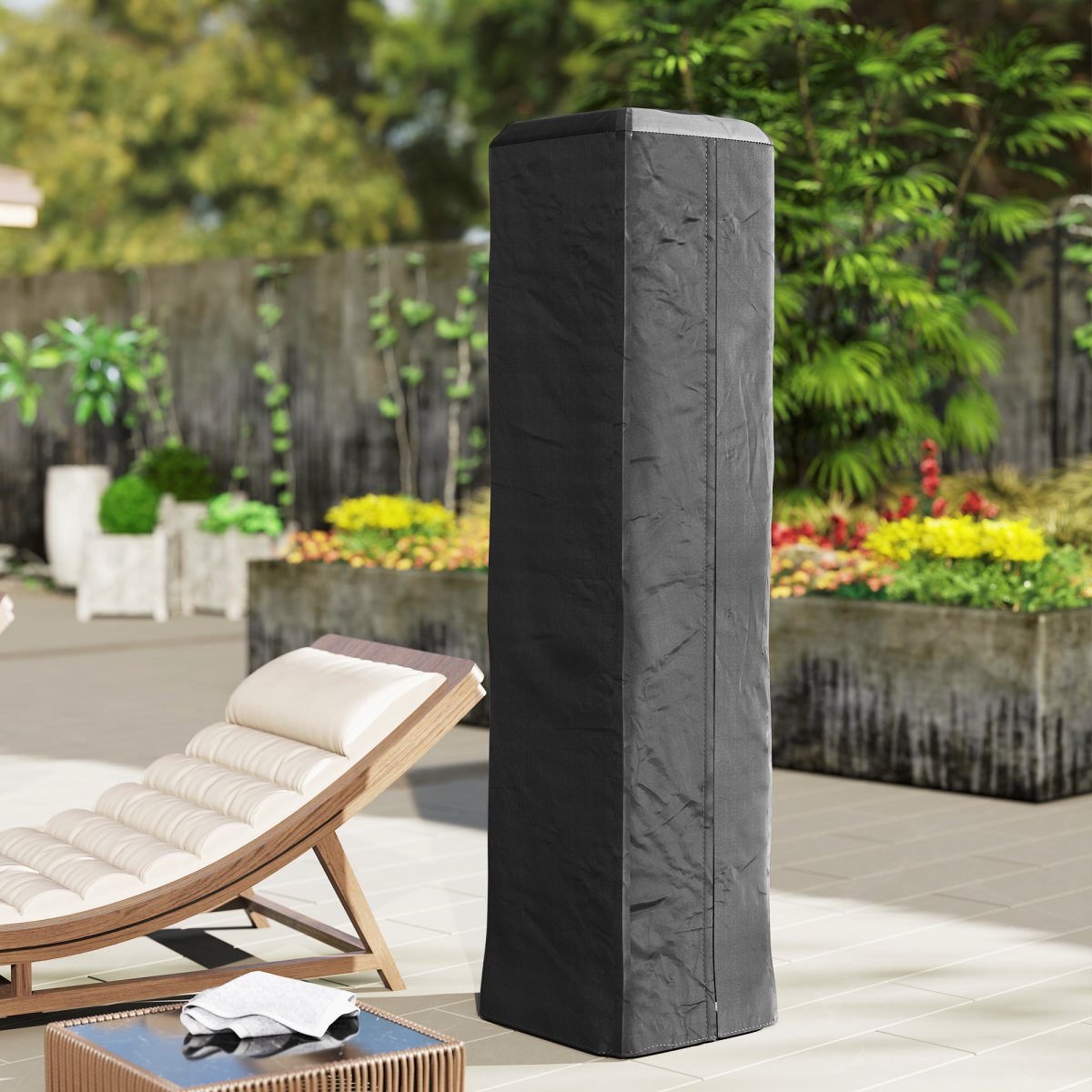 Outsunny Heavy-Duty Gas Pyramid Patio Heater Cover, Black
