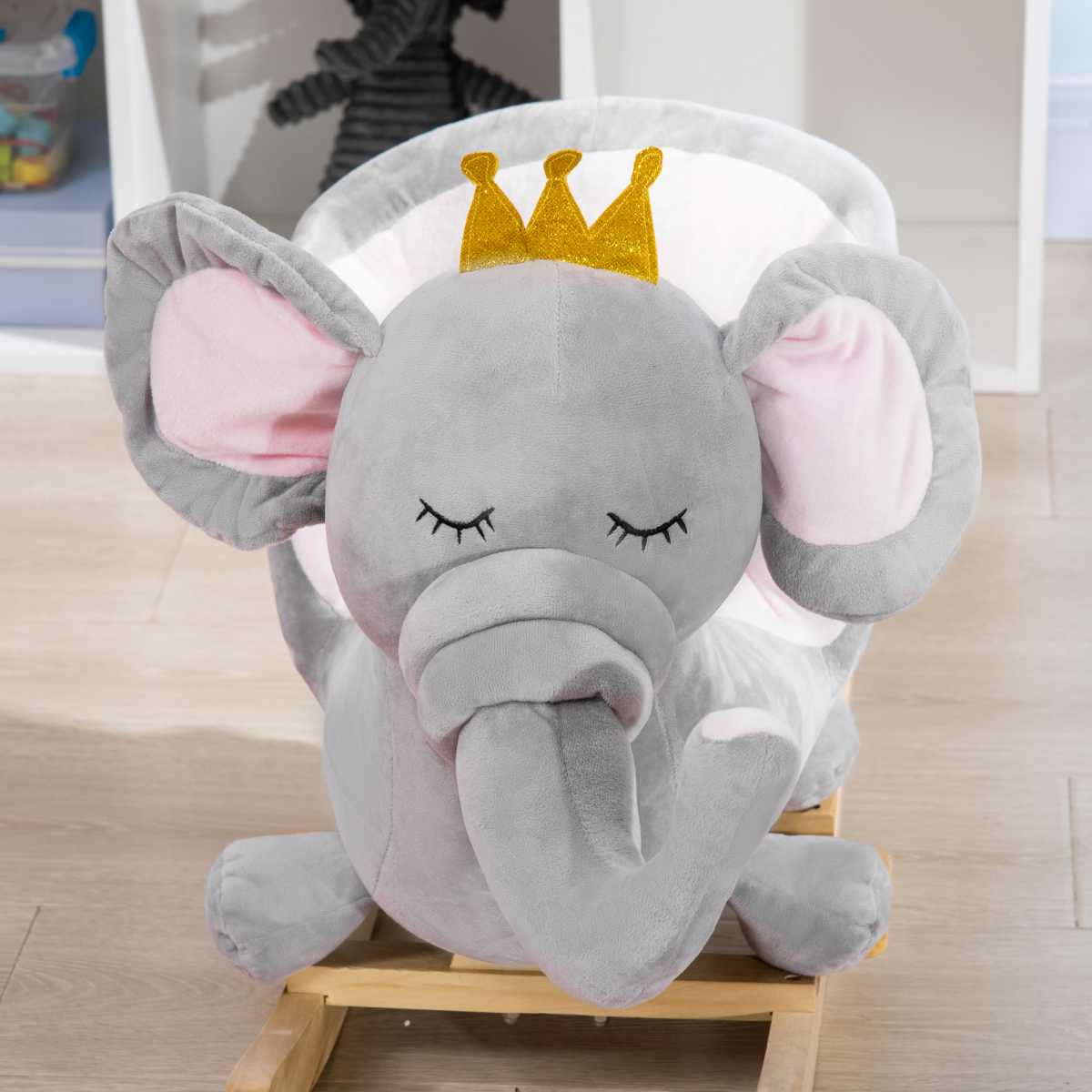 Baby Elephant Rocking Chair Rocker Toy with Sound, 18-36 Months