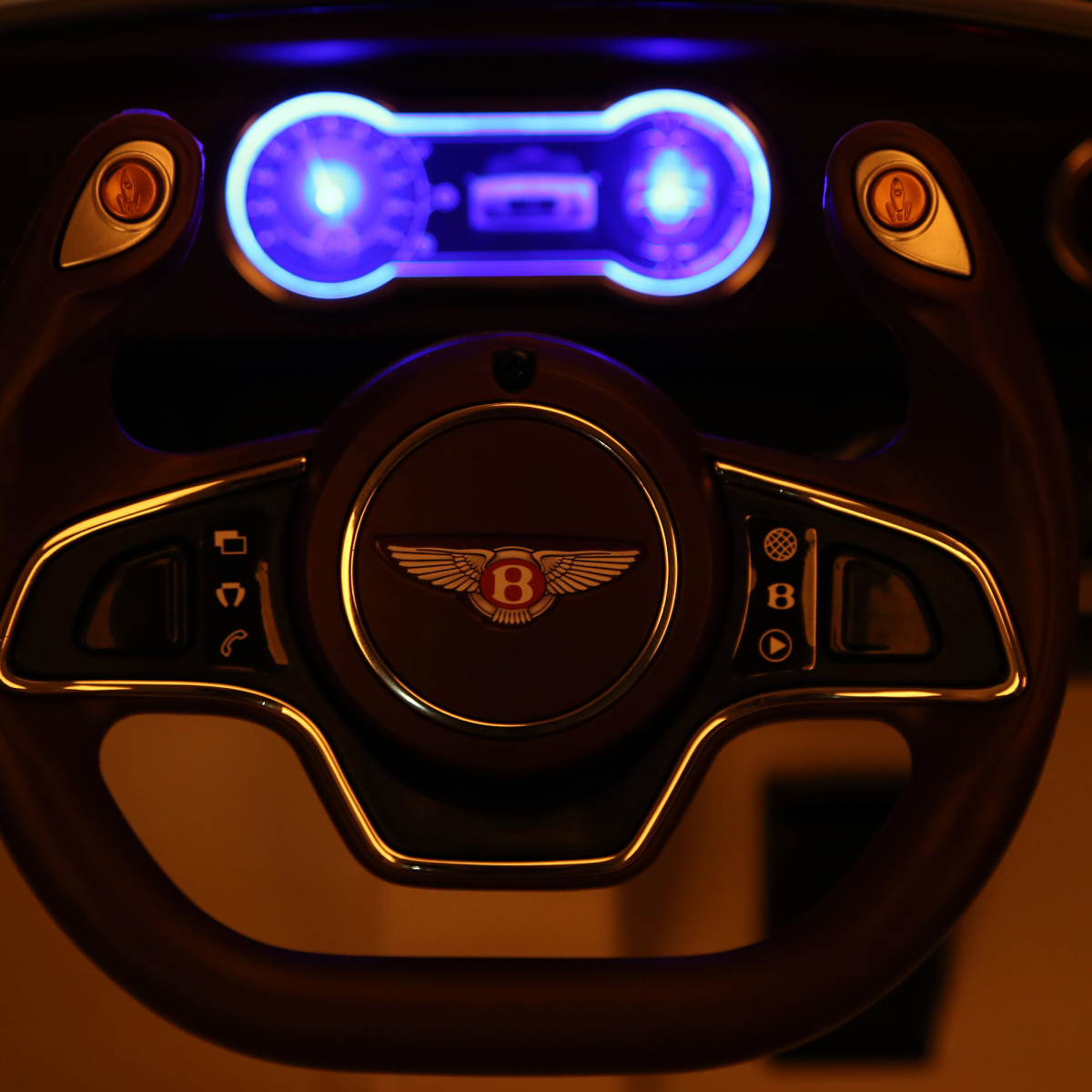 Bentley Style Electric Ride On Car with Twin Motors, Parental Remote Control, LED Lights, MP3 Player and Horn