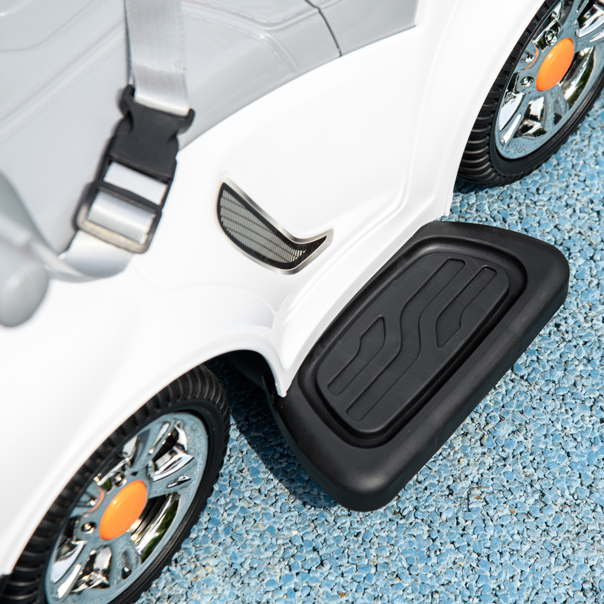 AIYAPLAY 3-in-1 Ride On Push Car with Light-Up Robot Design, White