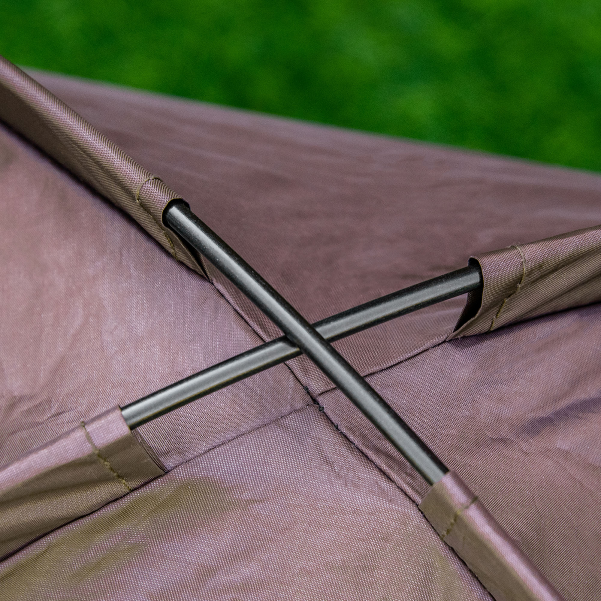 PawHut Elevated Dog Bed with Canopy, Outdoor Cot, Brown