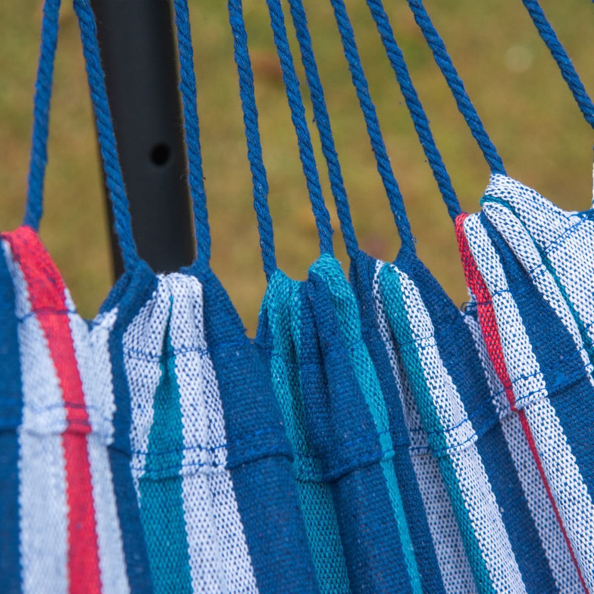 294 x 117 cm Hammock with Metal Stand, Carry Bag, 120kg, Stripe