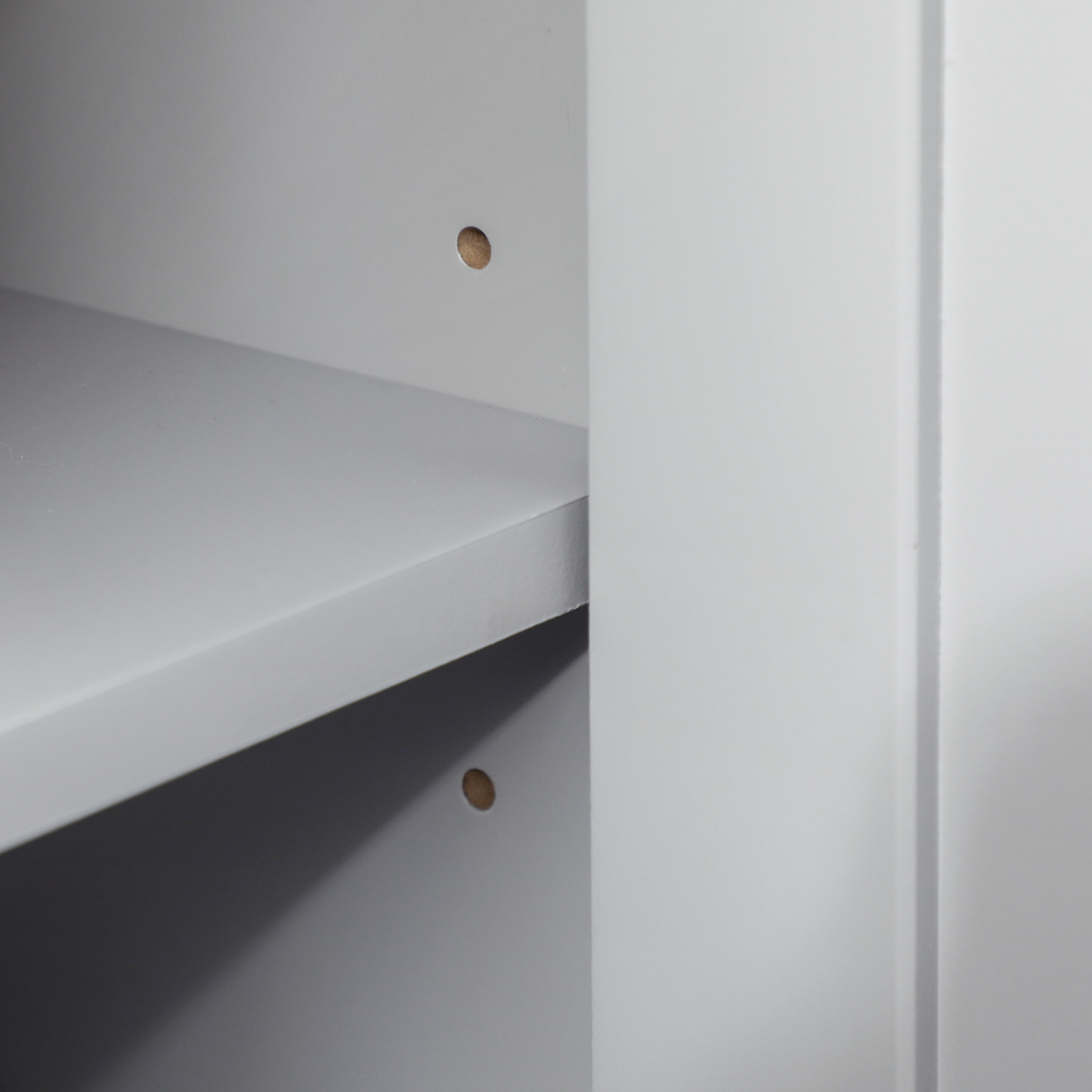 kleankin Bathroom Under Sink Cabinet with Storage Shelf, Double Door, Adjustable Shelf, Mid-Grey Wood-Effect Finish