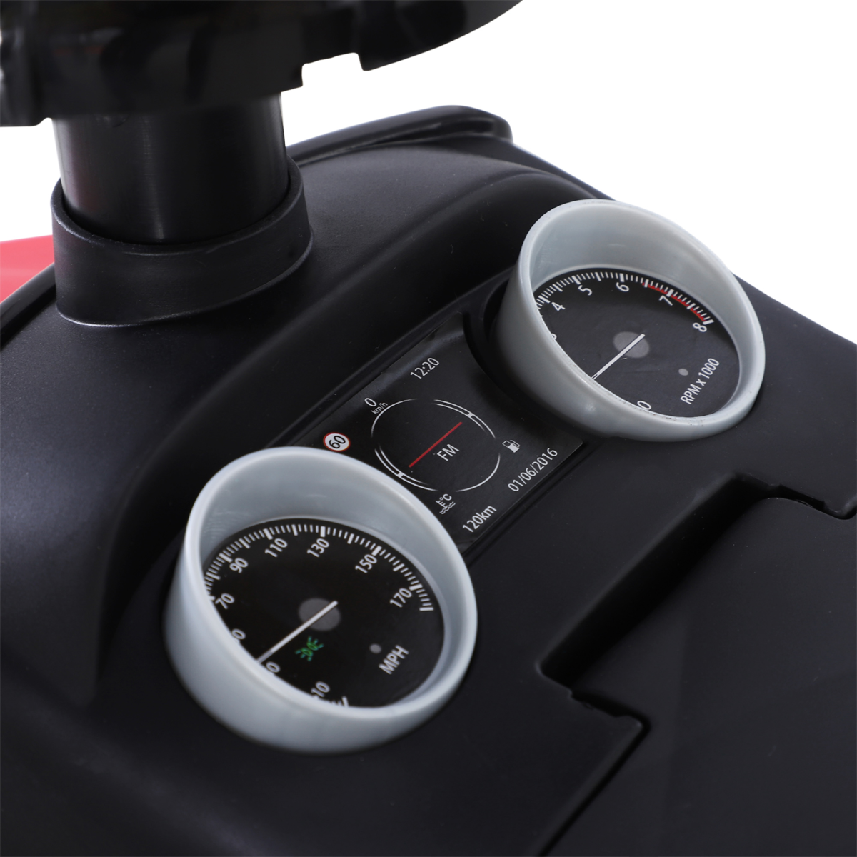 HOMCOM 3-in-1 Foot-to-Floor Ride On Car Toddler Slider with Steering Wheel and Horn, Red