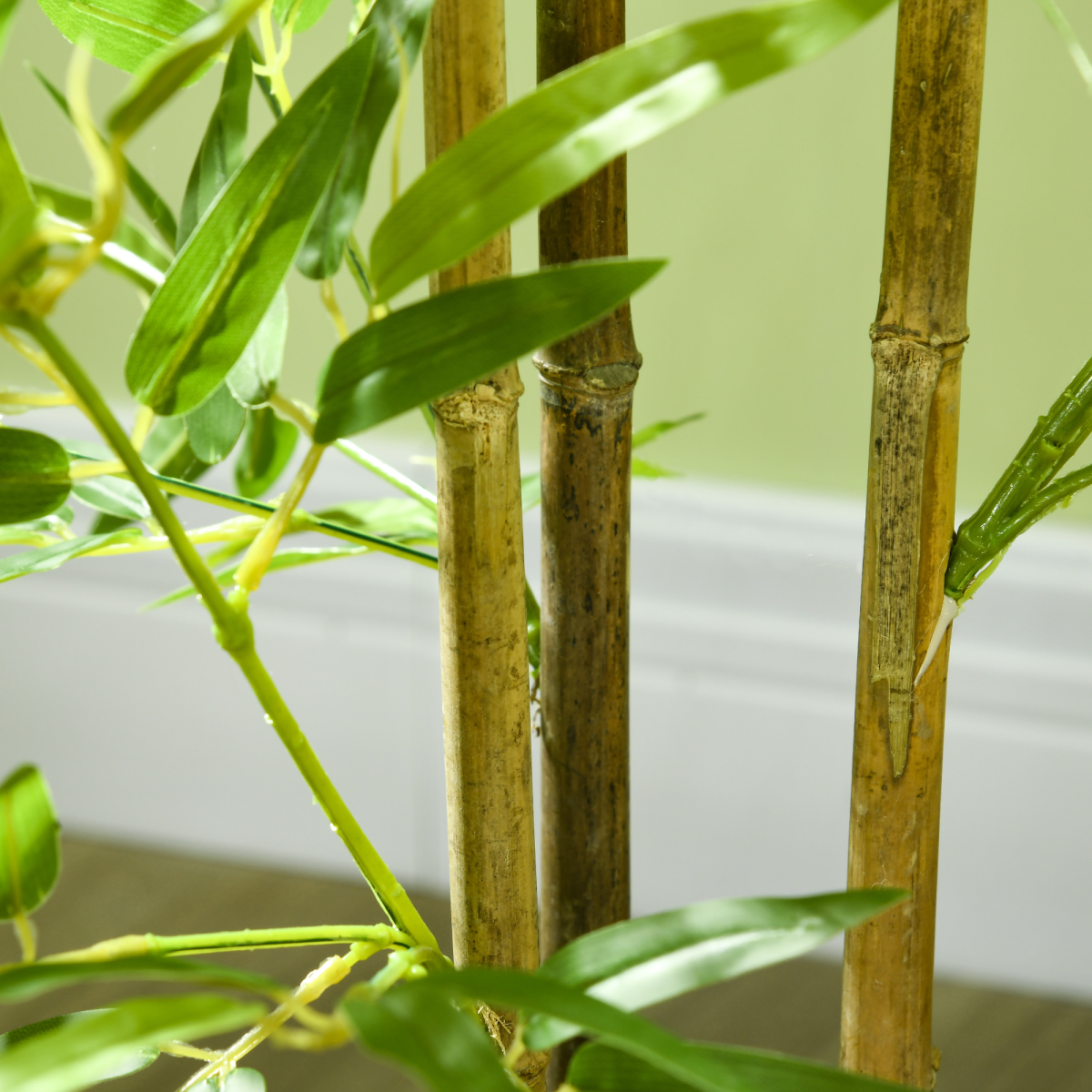 HOMCOM Artificial Bamboo Tree 120 cm with Pot for Indoor Decor