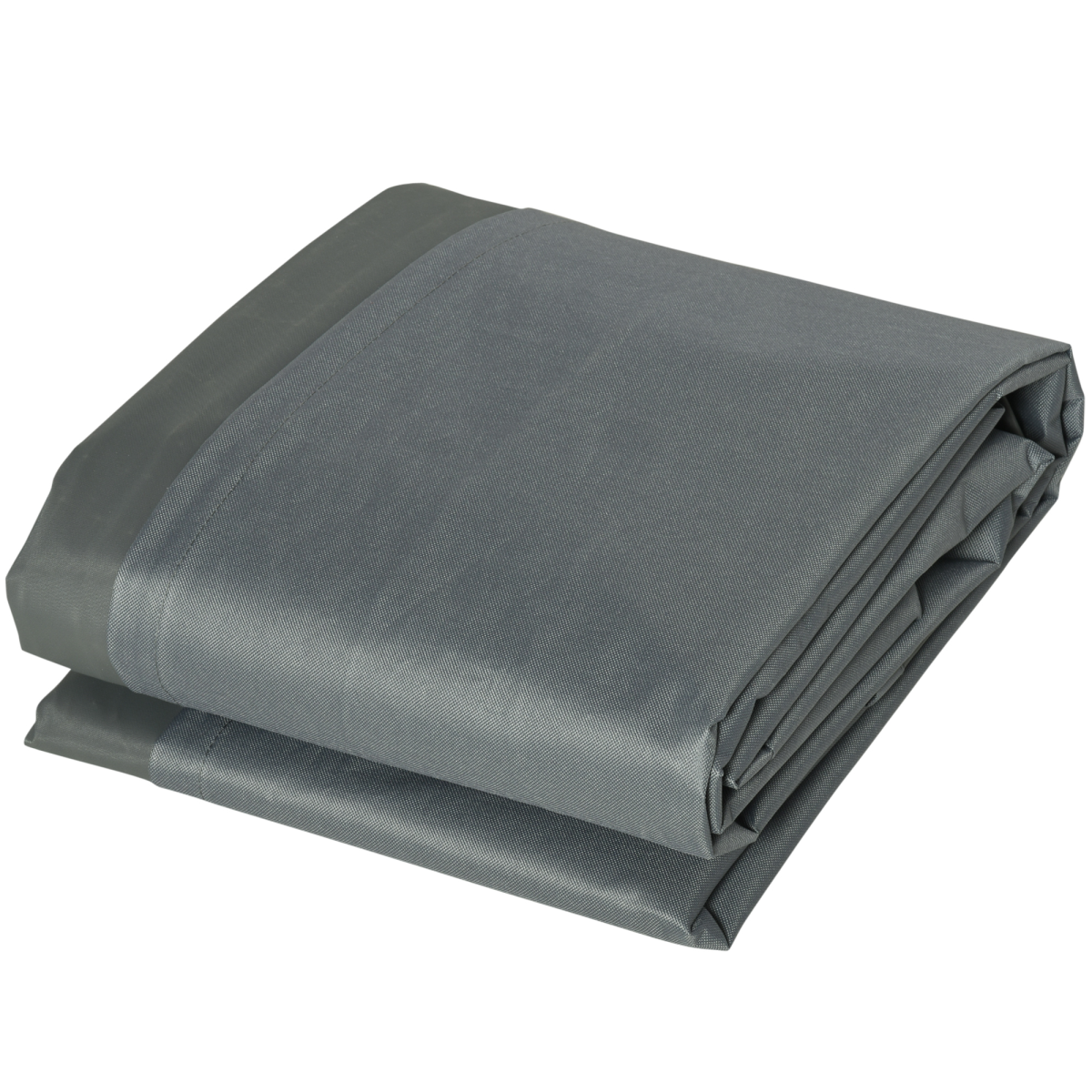 Outsunny 205 x 192cm Grey Garden Furniture Cover, PE Coated 300 x 600 Oxford Fabric, Water and UV Resistant, Pull Cords, Suitable for Outdoor Patio Furniture