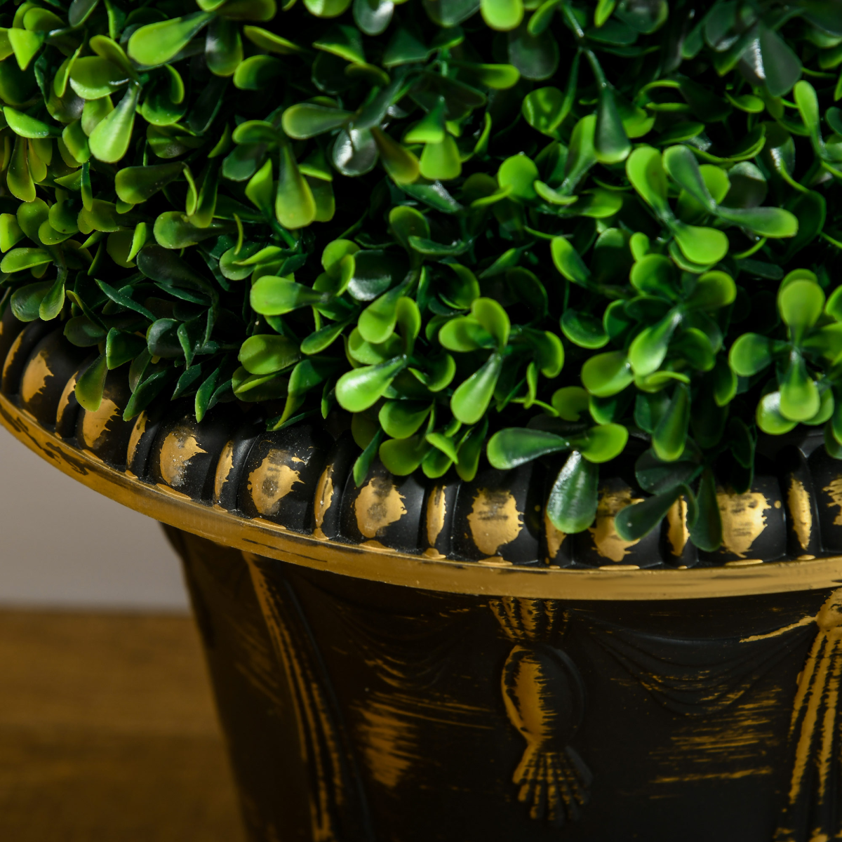 HOMCOM Set of 2 Potted Artificial Spiral Boxwood Trees, 90cm