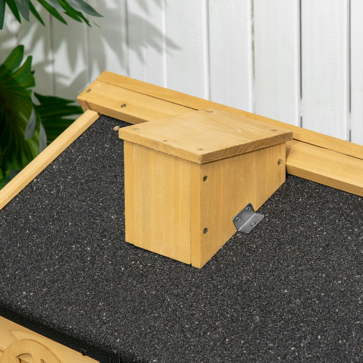 PawHut Outdoor Rabbit Hutch with Run and Removable Tray, Two-Tier Bunny Cage 120 x 55.5 x 80cm