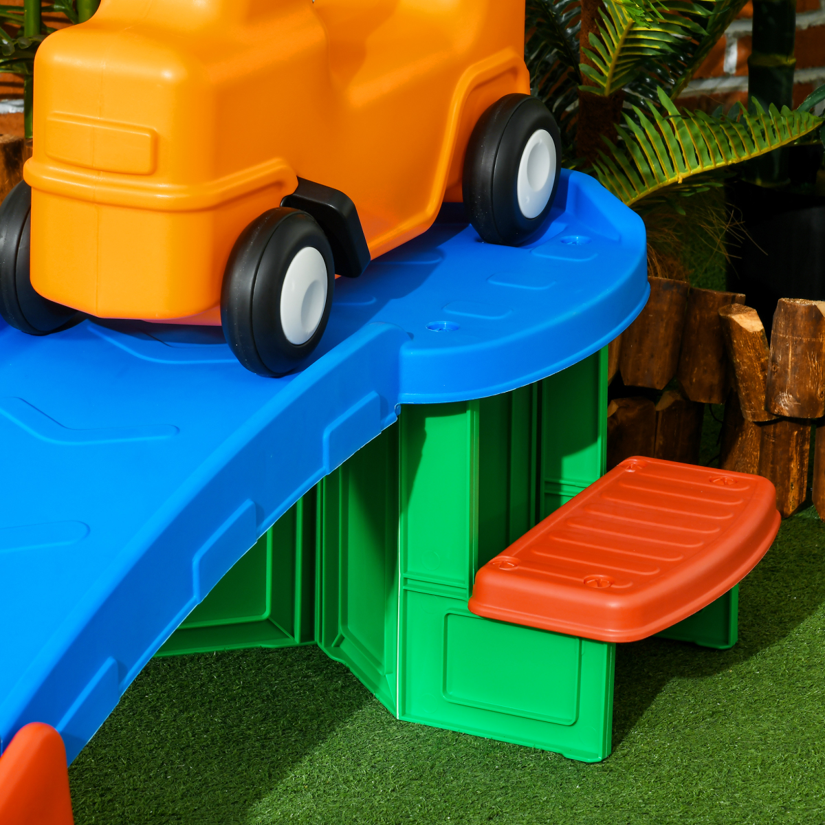 3m Kids Rollercoaster Slide with Non-Slip Steps, Ages 2-5, Multicoloured