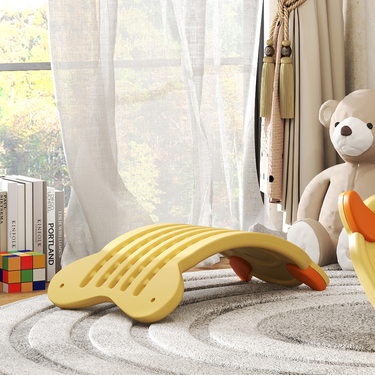 AIYAPLAY Kids Balance Board for Training & Sensory Play, Yellow