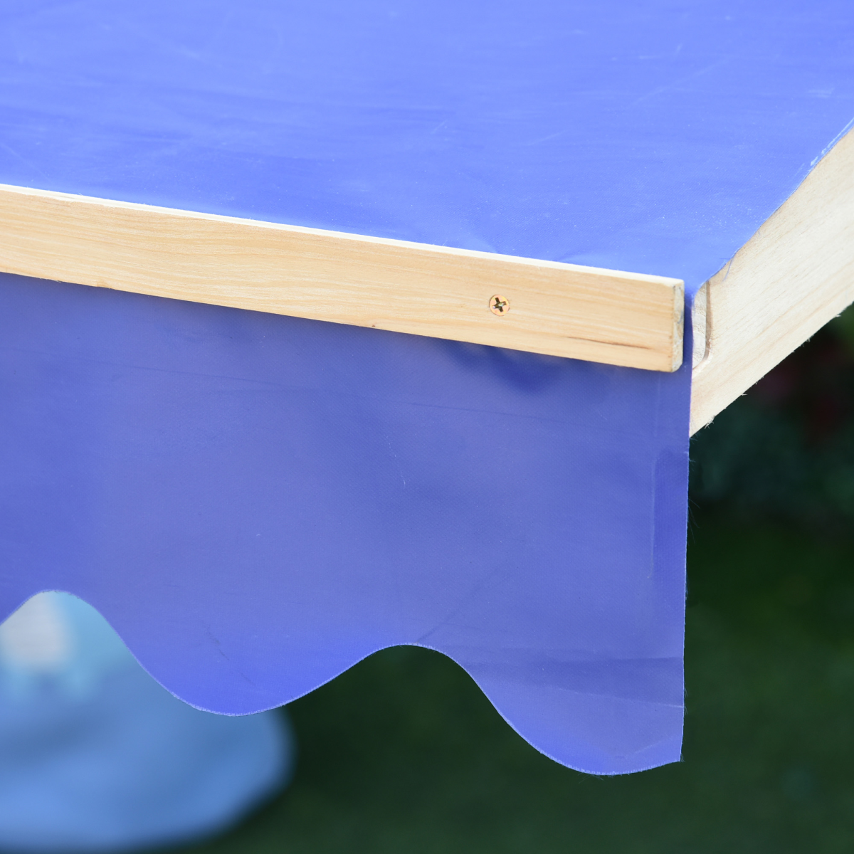 Outsunny Wooden Kids Sandbox Playset with Adjustable Canopy