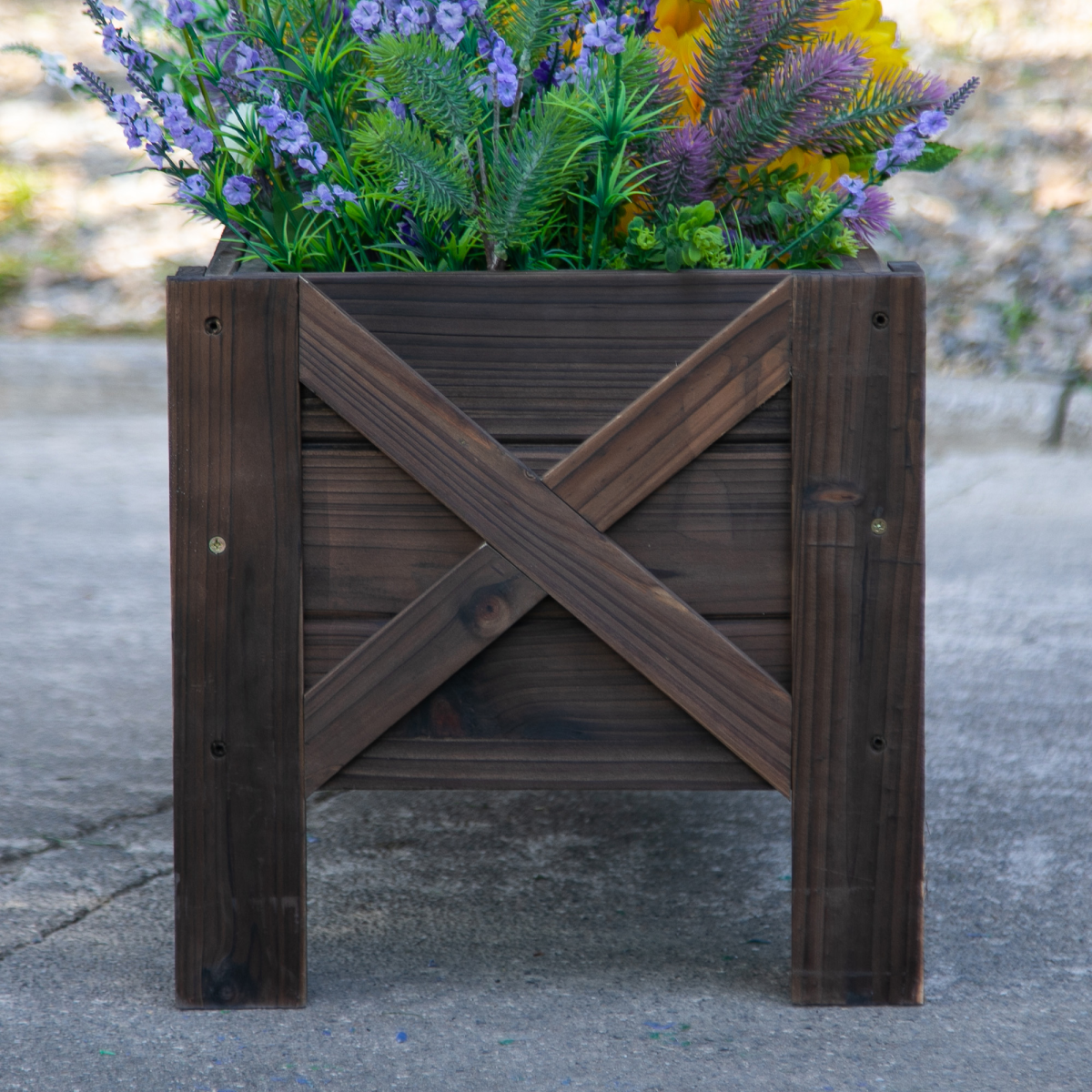 Wooden Outdoor Raised Garden Bed Planter, 100 x 36.5 x 36 cm