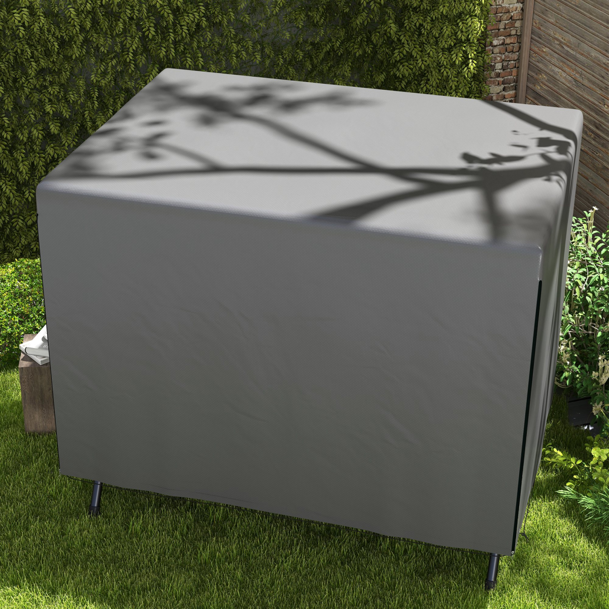 Outsunny Patio Swing Chair Cover, Heavy Duty, Dark Grey, 215x155x150cm