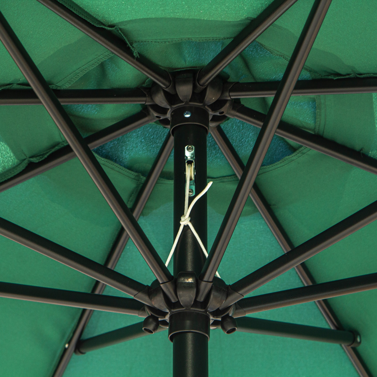 3m Patio Umbrella Outdoor Sunshade Canopy with Tilt and Crank, Green