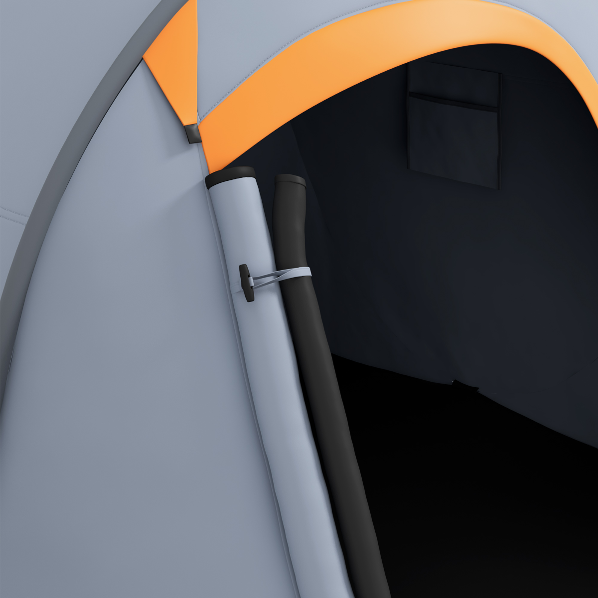 Outsunny 2-Person Pop-Up Camping Tent, 2000mm Water-Resistant, Grey