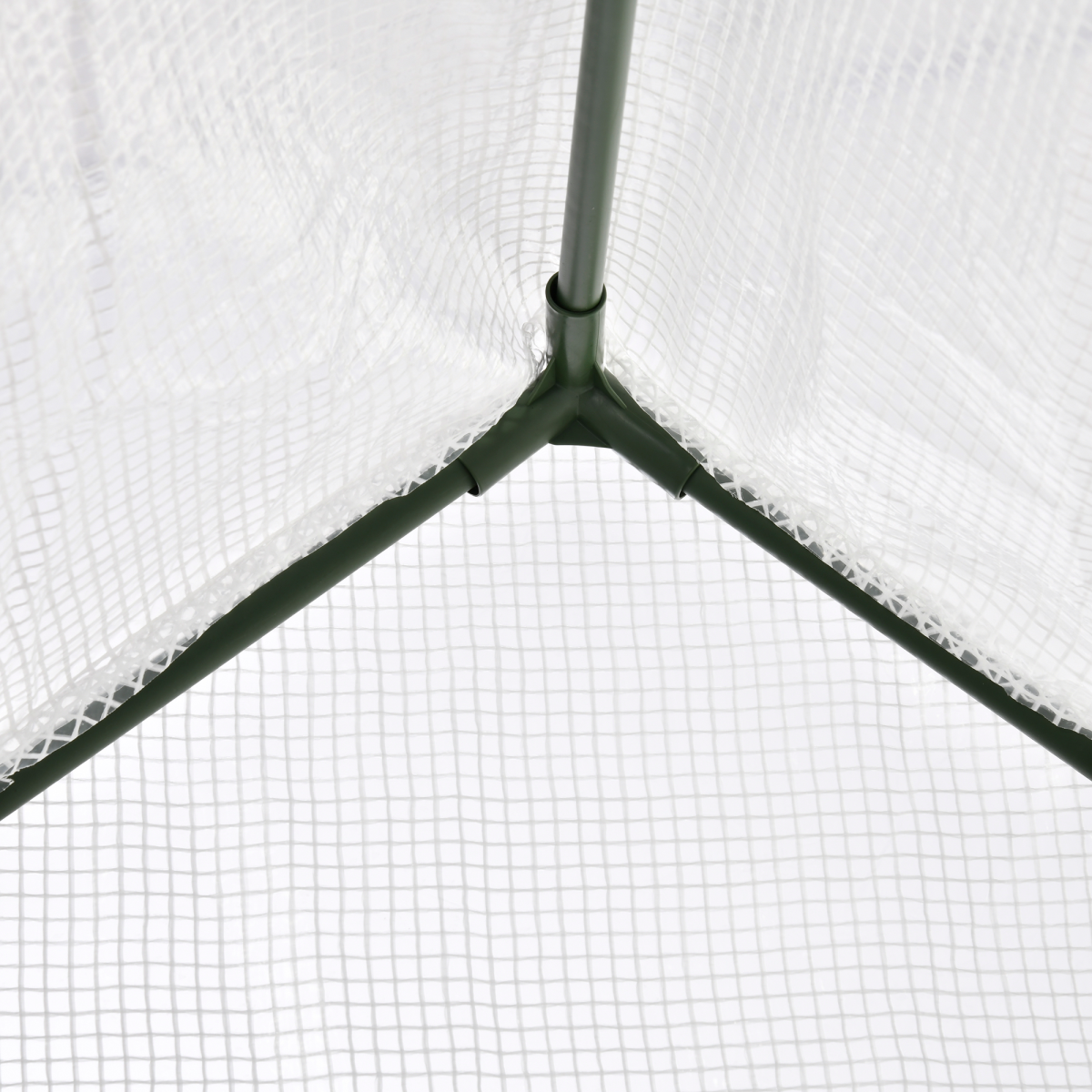 Outsunny Walk-In Greenhouse with Steel Frame, 180 x 100 x 165cm, White