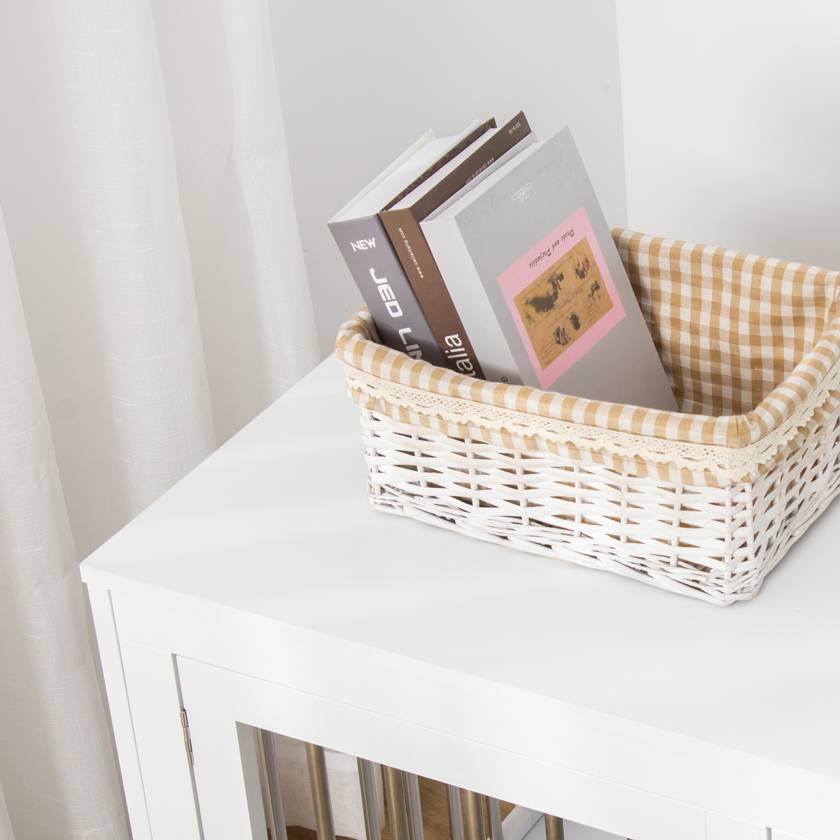 Furniture-Style Dog Crate End Table with 2 Doors for Medium Dogs, Pawhut