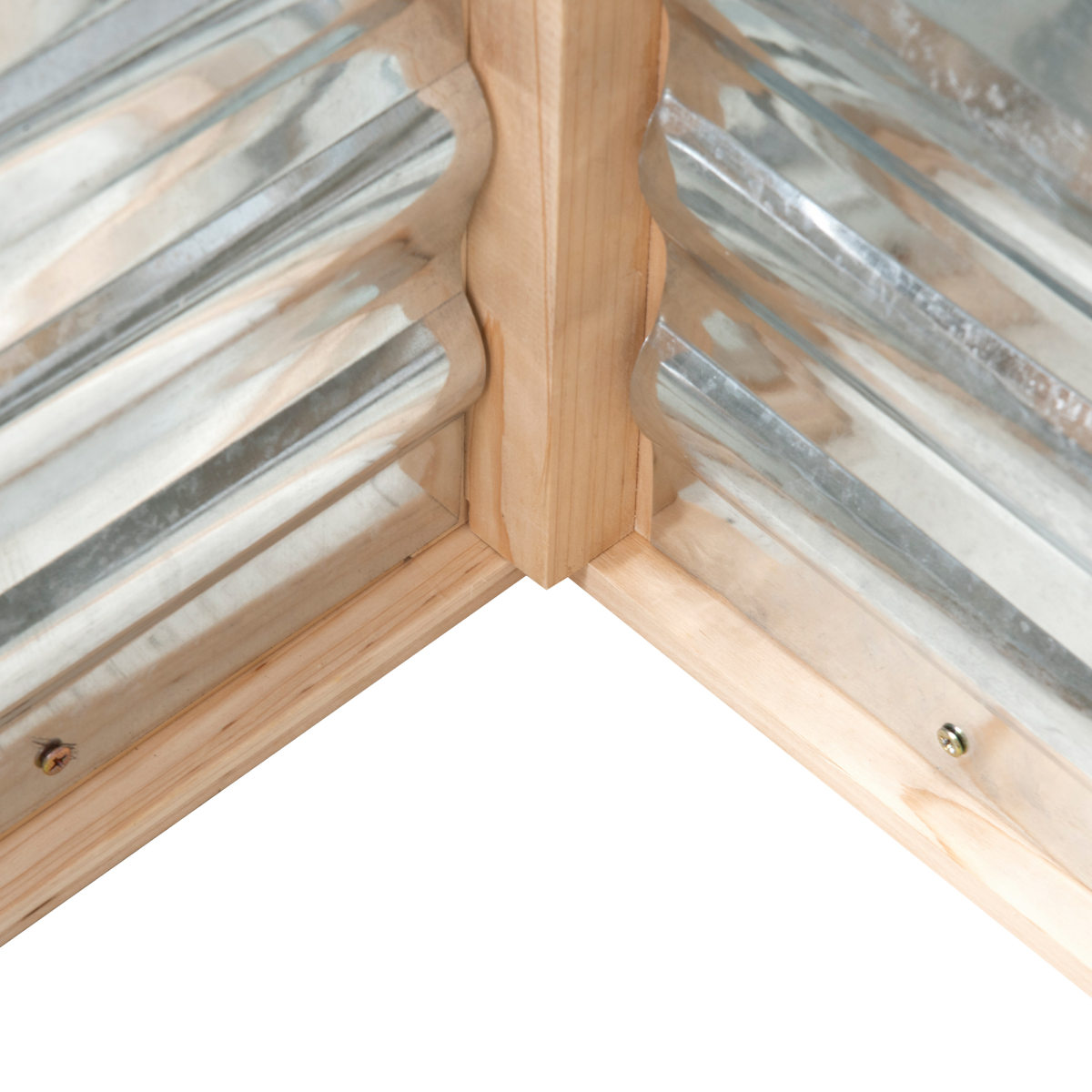 Outsunny Raised Garden Bed with Greenhouse Top, 122 x 61 x 81.7 cm, Natural Hardwood Frame, Polycarbonate Panels, Openable Roof