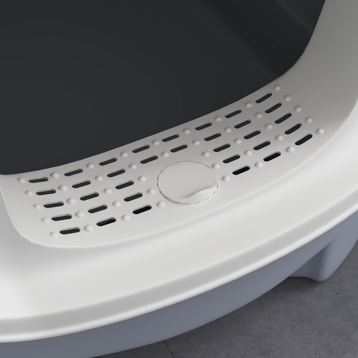 PawHut Hooded Cat Litter Box with Lid, Scoop and Drawer, Grey
